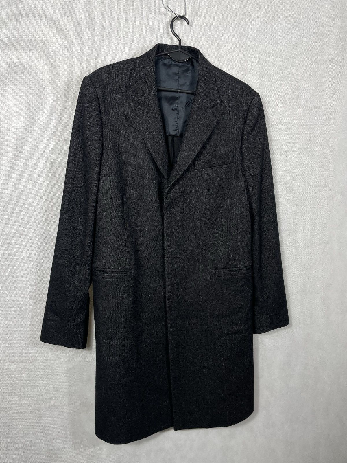 Designer × Maison Margiela Black Wool And Lino Blend Button Ups Maison Margiela Coat Size US M / EU 48-50 / 2 - 3 Thumbnail