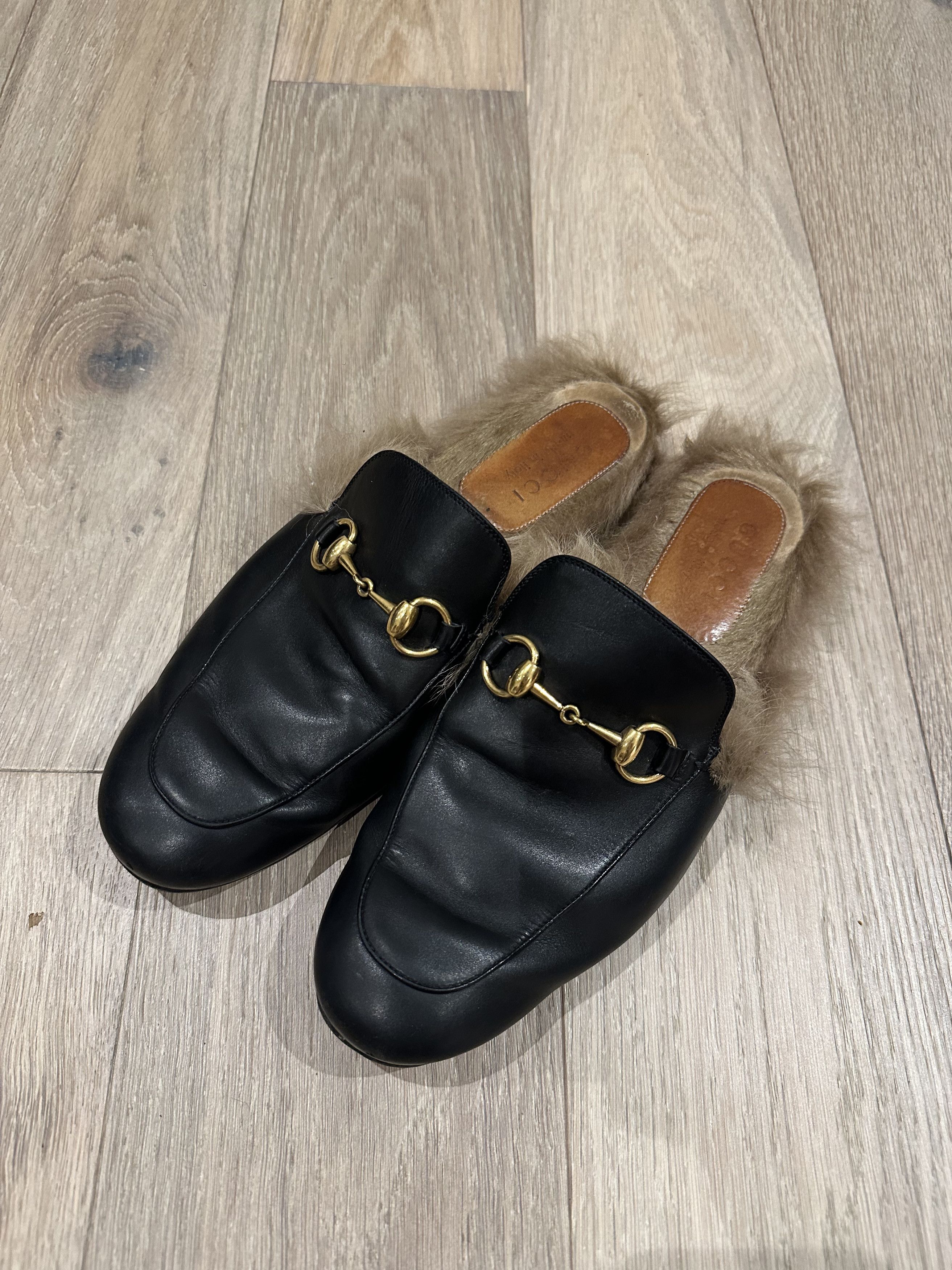 Gucci GUCCI - PRINCETOWN LEATHER SLIPPER LOAFERS BLACK - US 8 Size US 8 / EU 41 - 1 Thumbnail