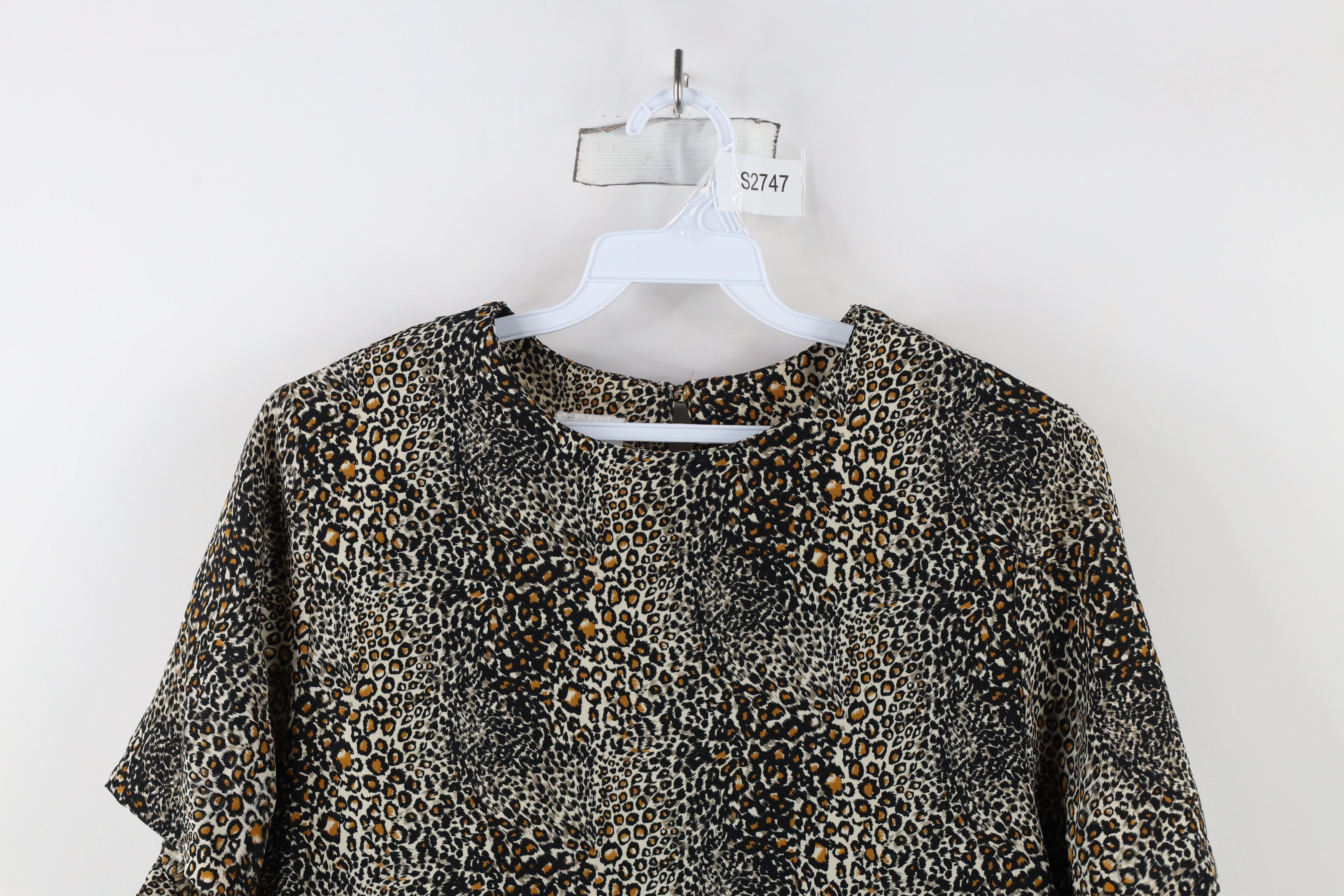 Vintage Vintage 90s Streetwear Leopard Cheetah Blouse Shirt USA Size L / US 10 / IT 46 - 2 Thumbnail