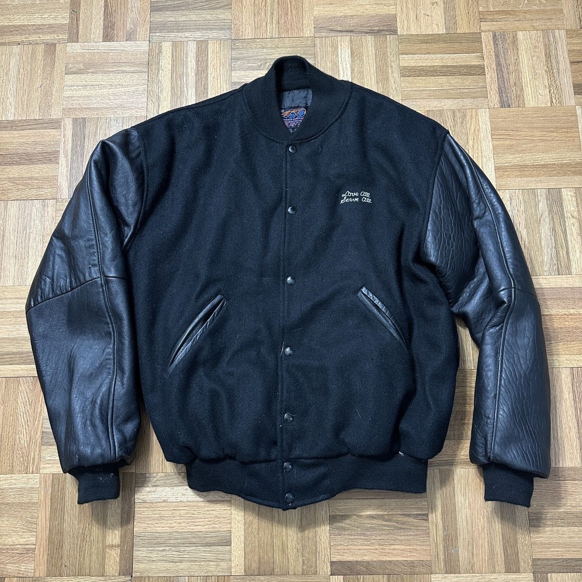 Hard Rock Cafe Vintage Hard Rock Cafe leather varsity jacket Size US M / EU 48-50 / 2 - 2 Thumbnail