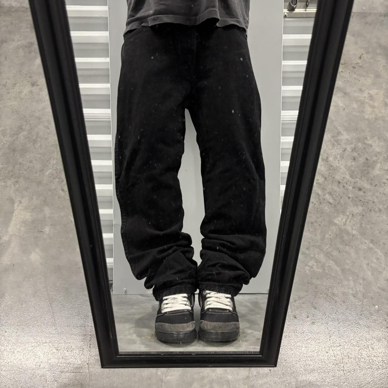 Japanese Brand × Vintage Crazy Vintage Y2K/2000s Grunge Solid Black Essential Denim Jeans! Size US 32 / EU 48 - 1 Thumbnail
