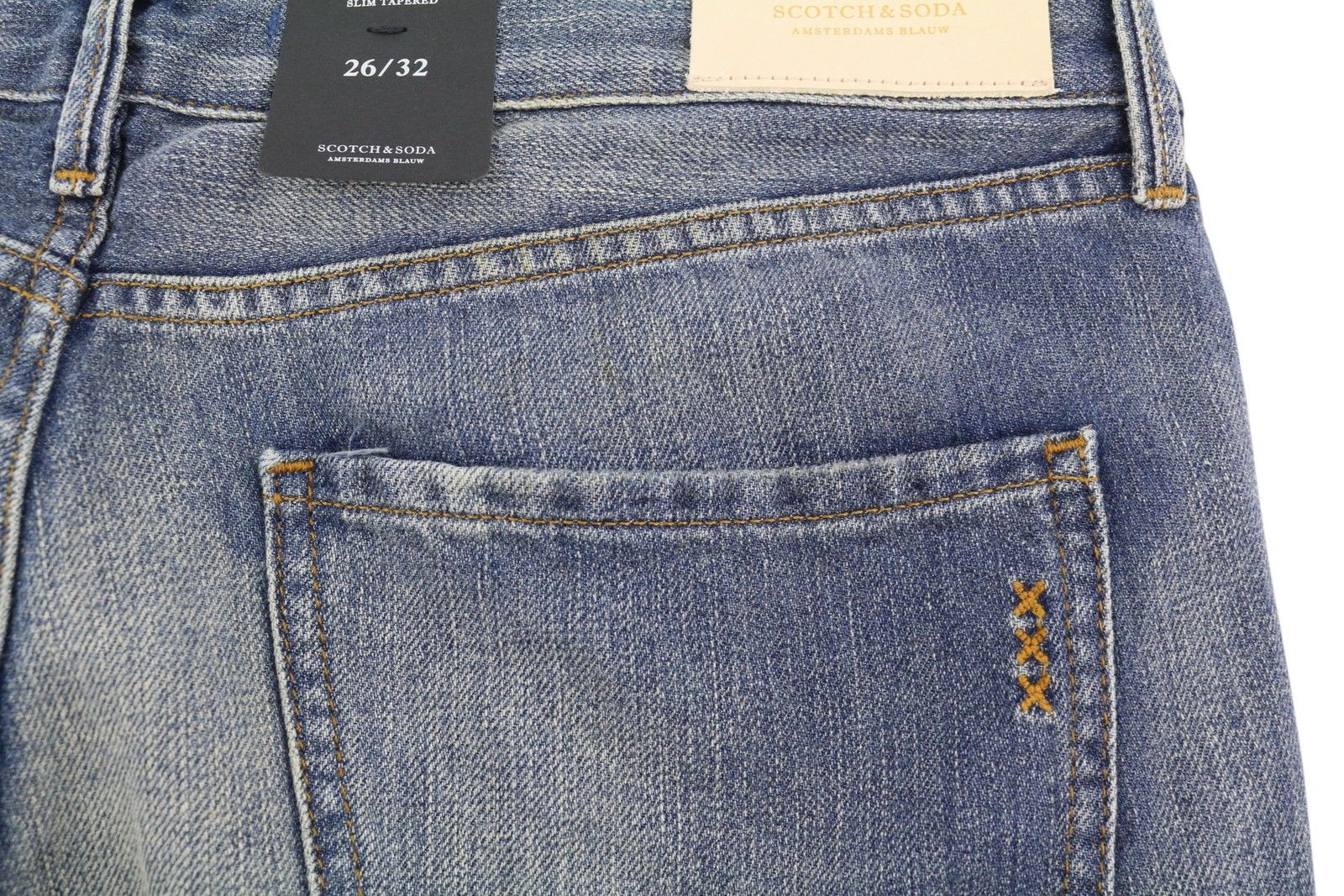 Scotch & Soda BANDIT W26/L32 Blue Faded Cropped Slim Jeans 89097 Size 26" / US 2 / IT 38 - 7 Thumbnail