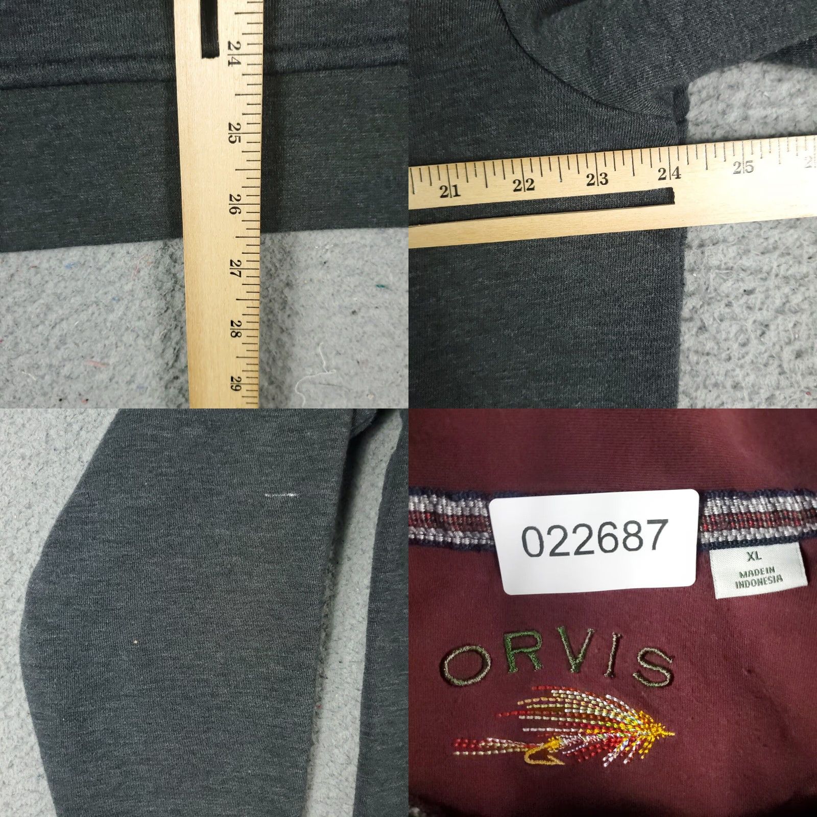 Orvis Orvis Sweater Mens XL Gray Long Sleeve Pullover Knit Top Mock Neck Size US XL / EU 56 / 4 - 8 Thumbnail