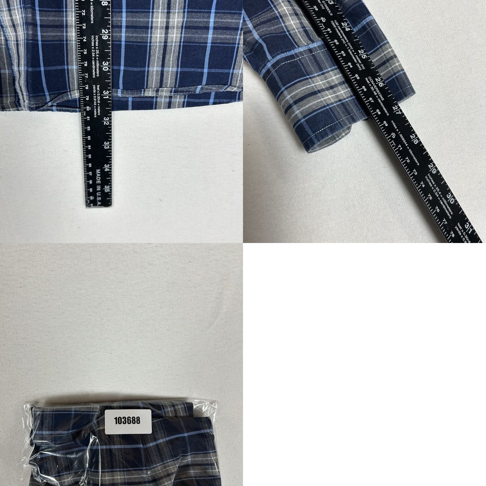 Southern Tide Southern Tide Classic Fit Long Sleeve Button Up Shirt Mens Large Blue Plaid Top Size US L / EU 52-54 / 3 - 8 Thumbnail