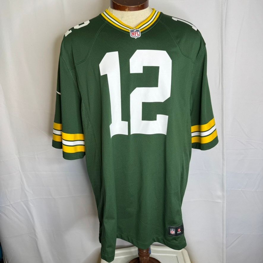 Nike Nike Aaron Rodgers #12 Green Bay Packers NFL Jersey XXL Size US XXL / EU 58 / 5 - 2 Thumbnail