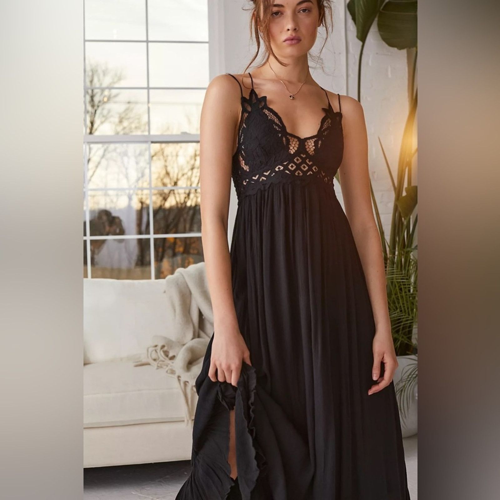 LAST PIECEFREE PEOPLE Adella Maxi Slip Dress