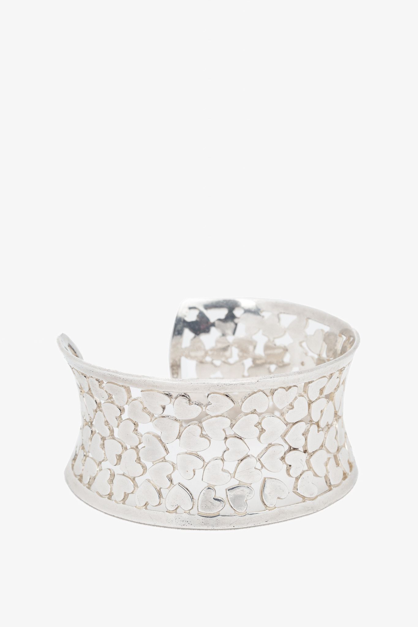 Other Birks Sterling Silver Heart-Cutout Open Cuff Bracelet Size ONE SIZE - 1 Thumbnail