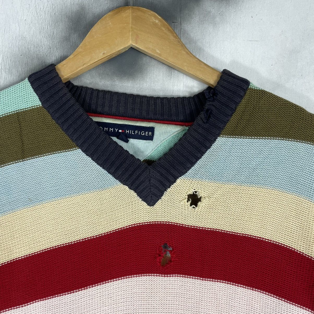 Tommy Hilfiger Tommy Hilfiger Multicolor Stripes Distressed Size US M / EU 48-50 / 2 - 2 Thumbnail