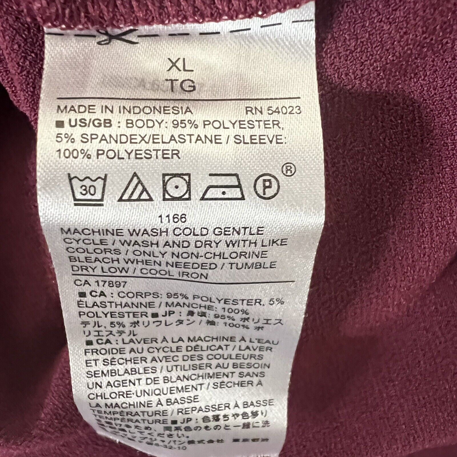 Banana Republic Banana Republic Sheer Sleeve Maroon Blouse XL Holiday Office Size XL / US 12-14 / IT 48-50 - 11 Thumbnail