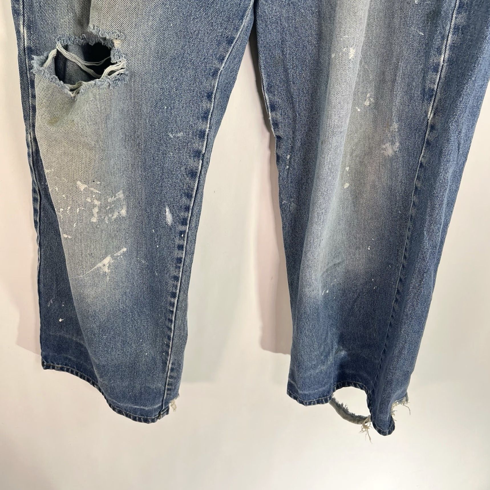 Sean John VINTAGE Sean John Jeans Distressed Straight Denim Men 40 Regular Inseam 31 Blue 90s Hip Hop Retrofit Size US 40 / EU 56 - 4 Thumbnail