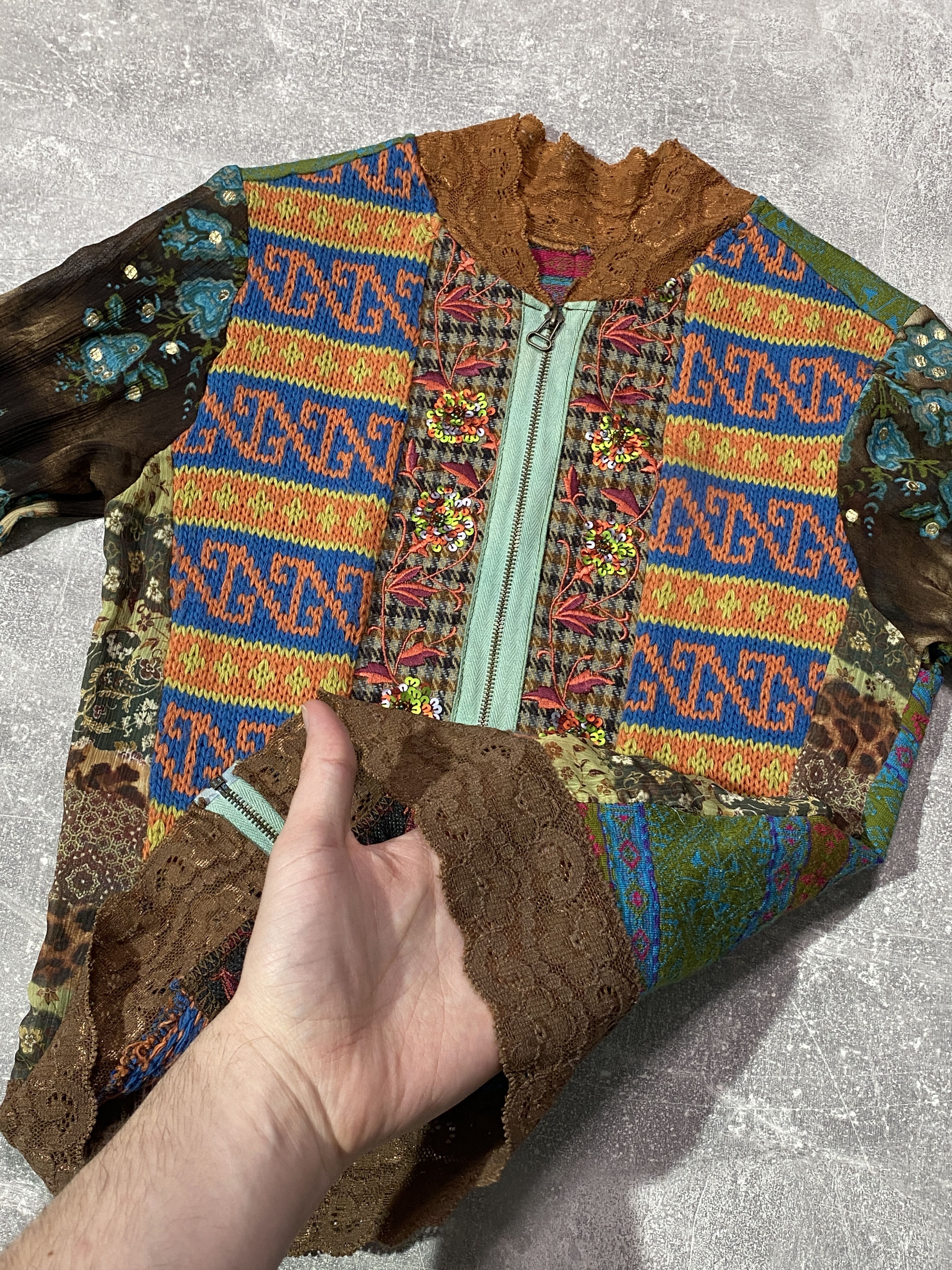If Six Was Nine Vintage Y2K Wool Zip Blouses Cardigan Size S / US 4 / IT 40 - 2 Thumbnail