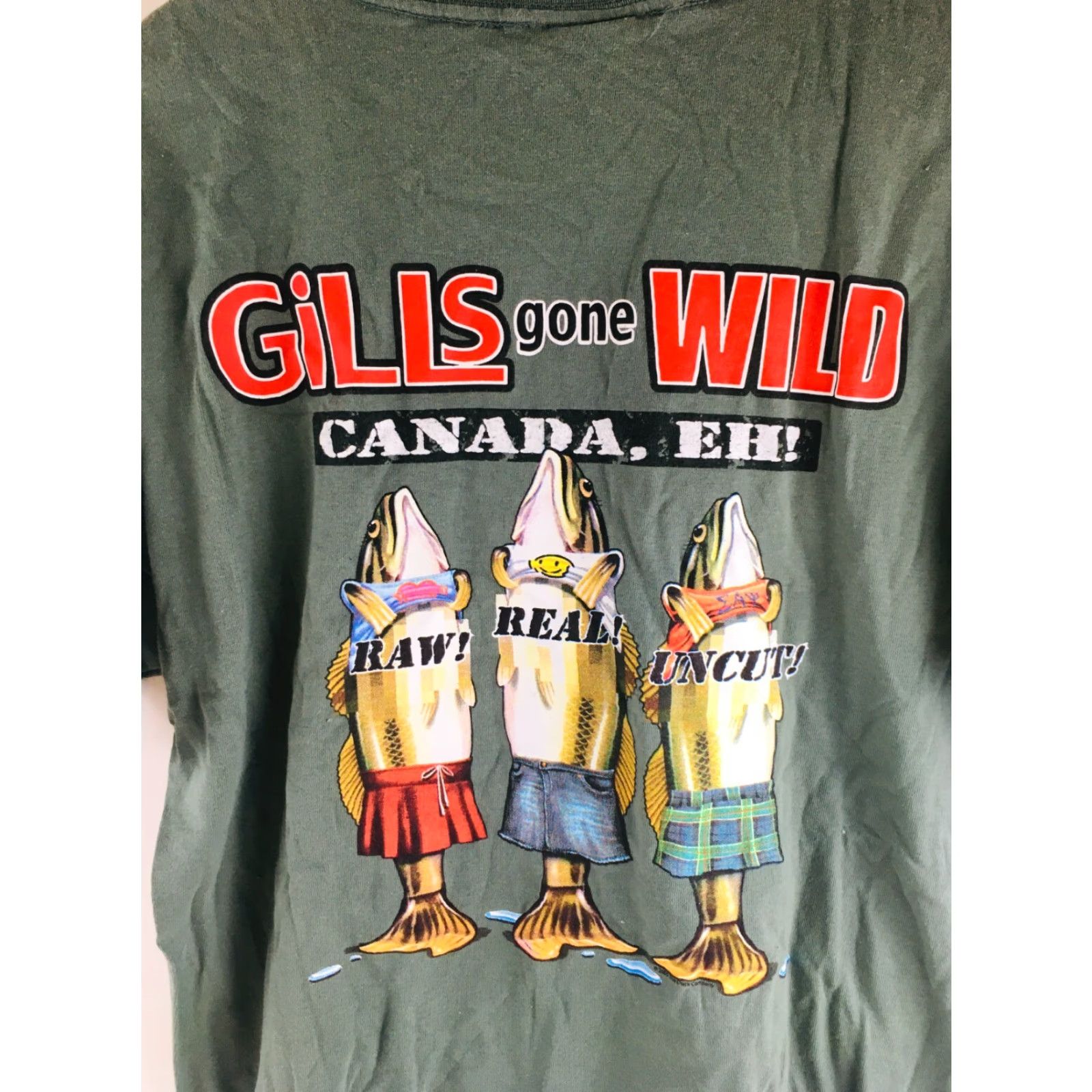 Vintage The Duck Company Shirt Womens Size Medium Green "Gills One Wild Canada eh!" Size M / US 6-8 / IT 42-44 - 4 Thumbnail