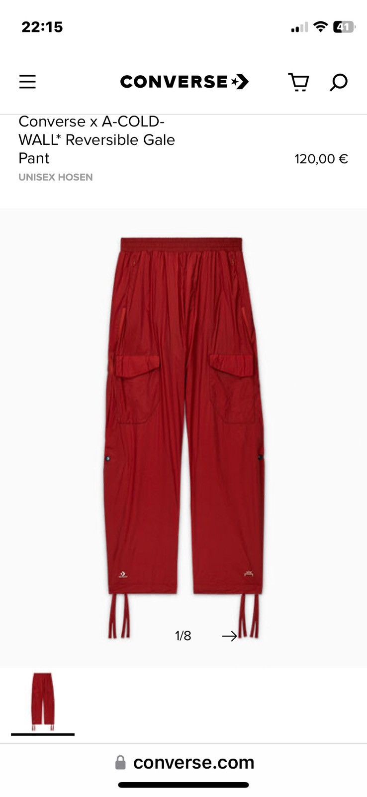 A-COLD-WALL* A Cold Wall Windproof Double Sided Nylon Track Pants Size US 30 / EU 46 - 1 Thumbnail