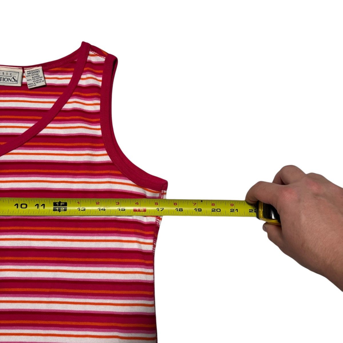 Basic Editions Vintage Basic Editions Striped Tank Top Women's Medium Size M / US 6-8 / IT 42-44 - 4 Thumbnail