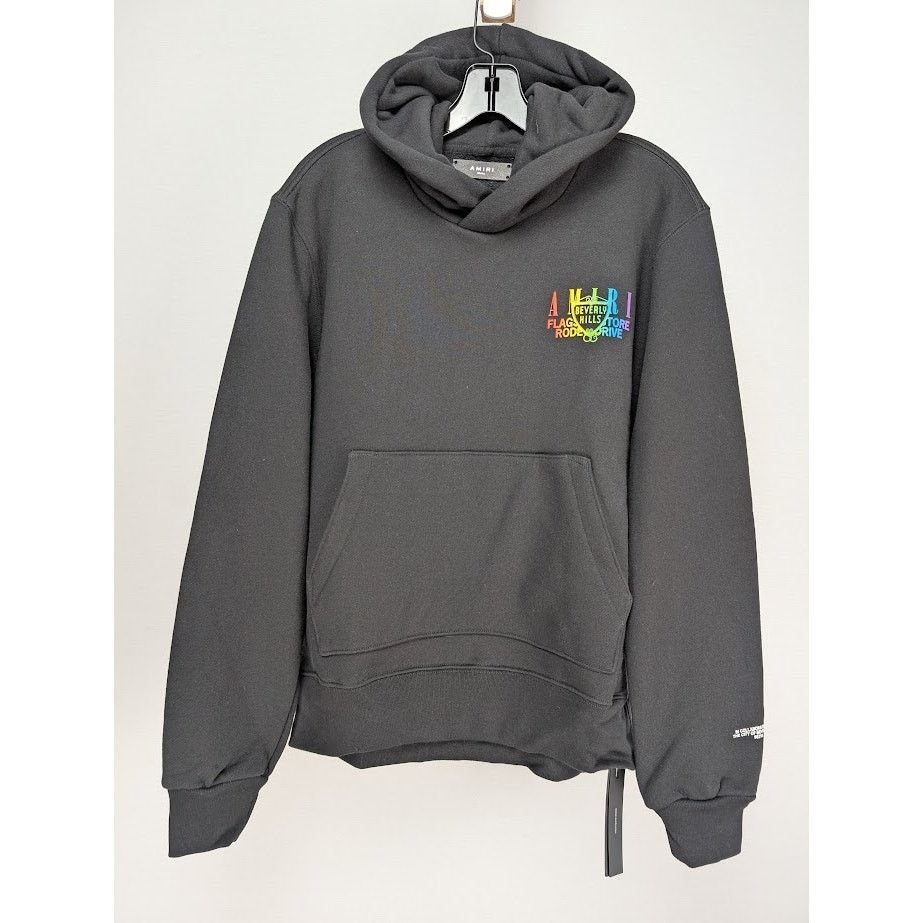 Amiri o1rshd1 Q:2 / Amiri XO Beverly Hills Hoodie in Black/Rainbow Size US S / EU 44-46 / 1 - 3 Thumbnail