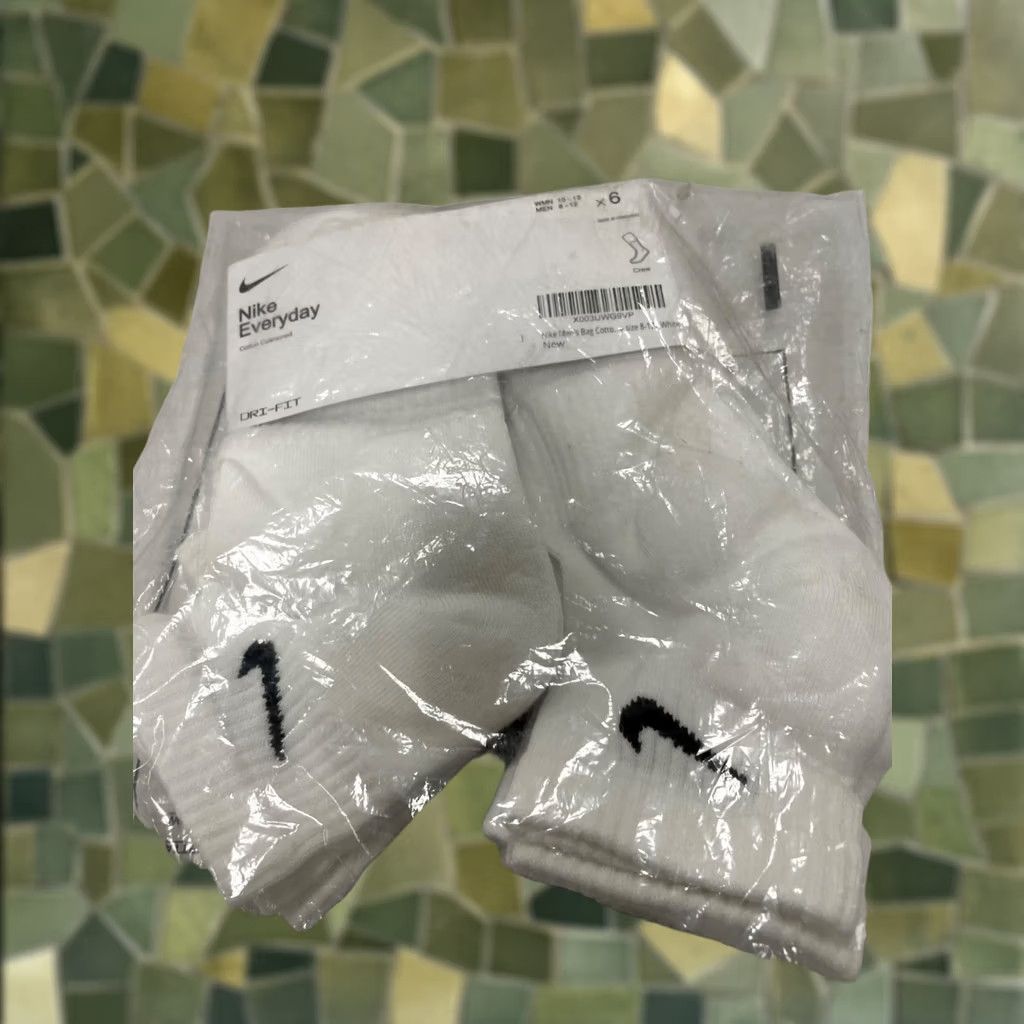 Nike Nike 6 Pack White Socks Men Size ONE SIZE - 1 Thumbnail