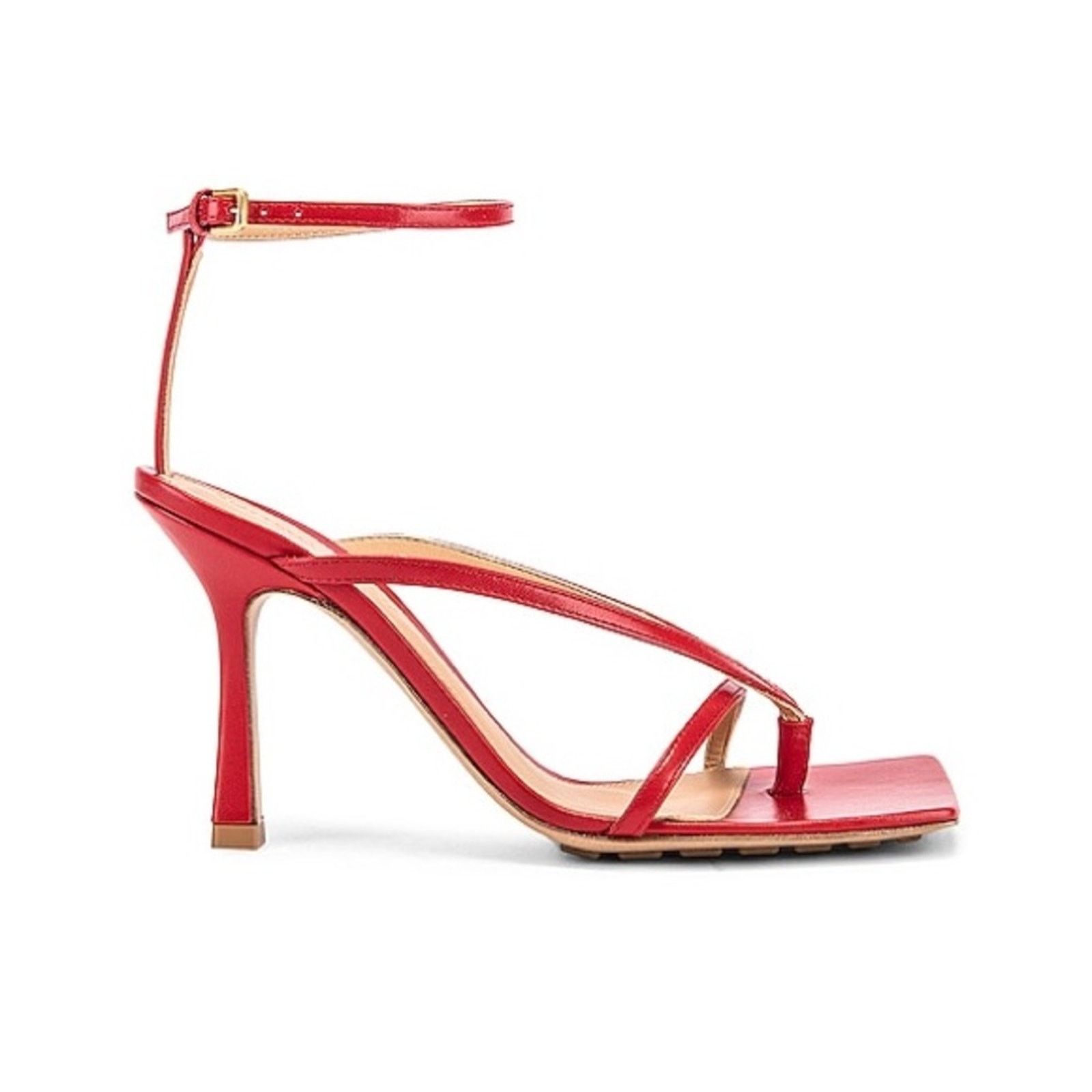 Bottega Veneta BOTTEGA VENETA Leather Stretch Toe Heels Red 38 Size US 8 / IT 38 - 3 Thumbnail
