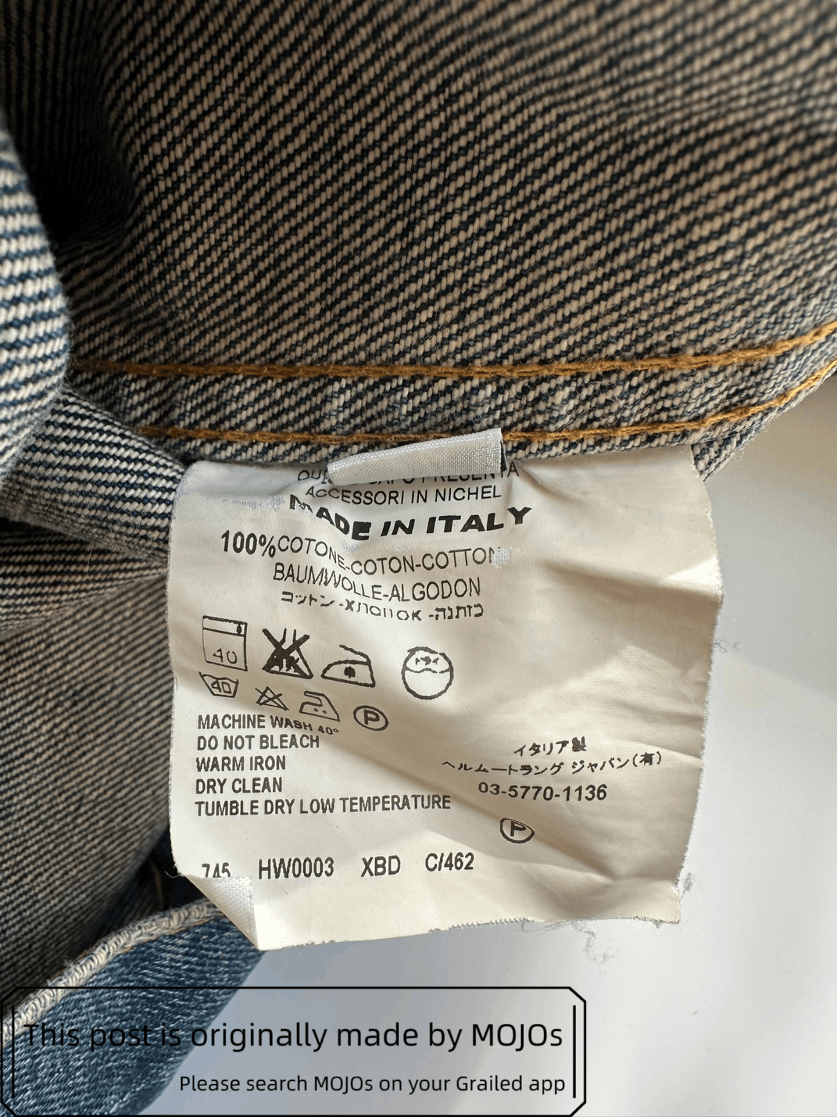 Helmut Lang Sz 48 Helmut Lang 3RD One Pocket Denim Jacket mojos1622 Size US M / EU 48-50 / 2 - 6 Thumbnail