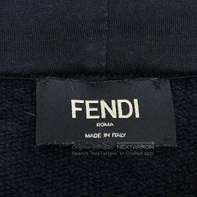 Fendi Fendi Black Men's Hoodie with Logo Detail . Size US L / EU 52-54 / 3 - 4 Thumbnail