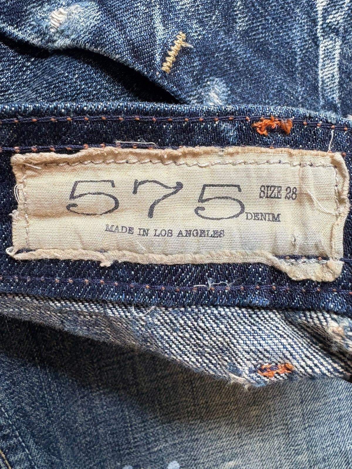 Other Vintage 575 Painted Mud Wash Patch Distress Baggy Jeans Size US 29 - 9 Thumbnail