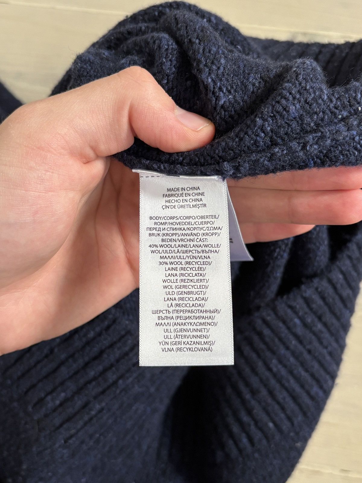 Polo Ralph Lauren Polo Ralph Lauren Navy Wool Sweater – Classic Fit Size US L / EU 52-54 / 3 - 5 Thumbnail