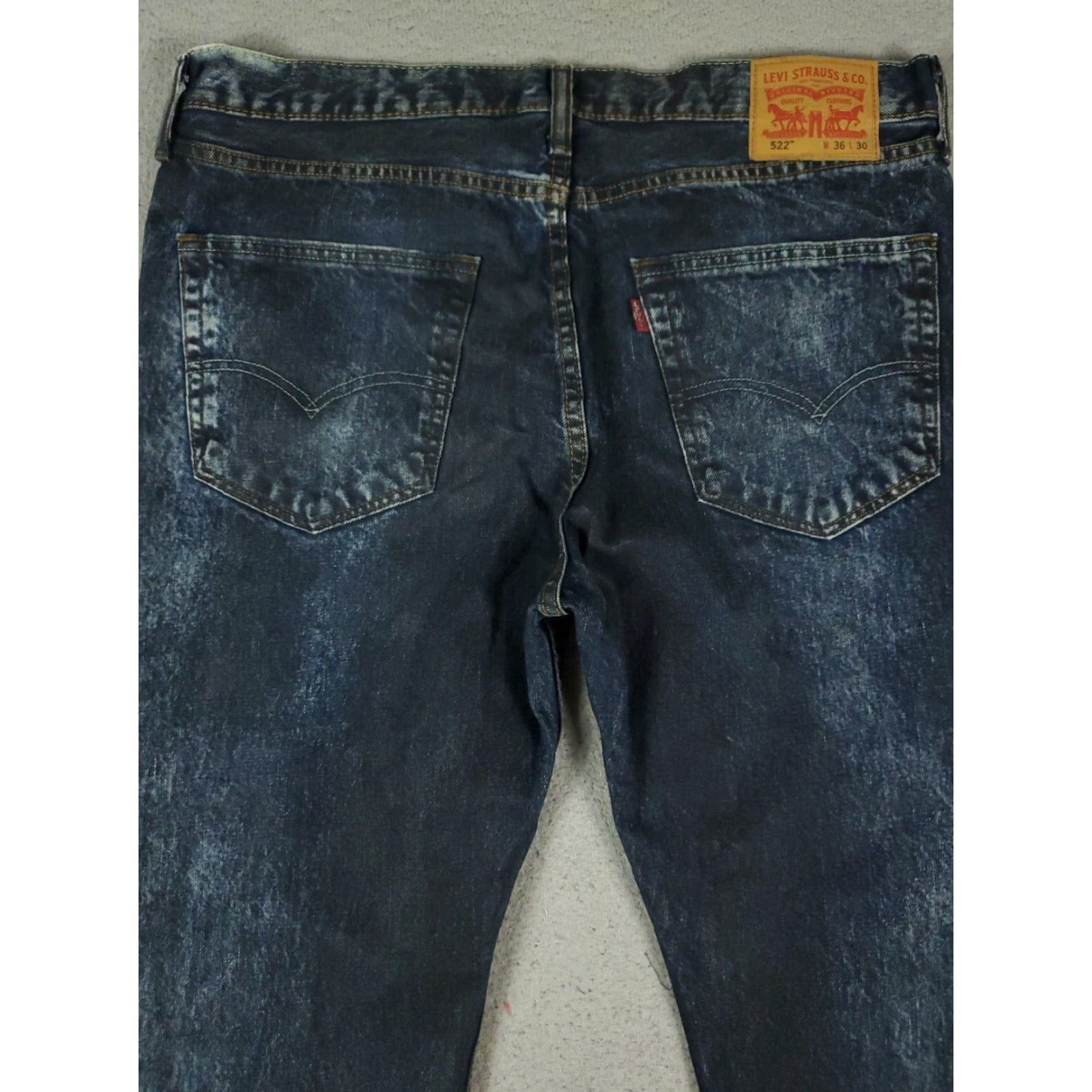 Levi's Levis 522 Jeans Mens Blue Slim Taper Leg Denim Pants Size 36x30 Size US 36 / EU 52 - 7 Thumbnail