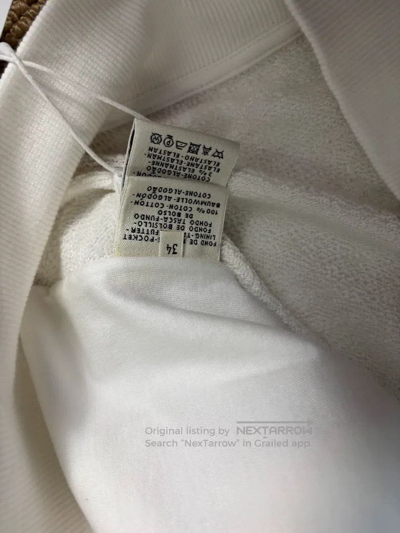 Hermes Hermes Patterned Printed Tweed Pilot Jacket, White Size XXS / US 00 / IT 34 - 3 Thumbnail