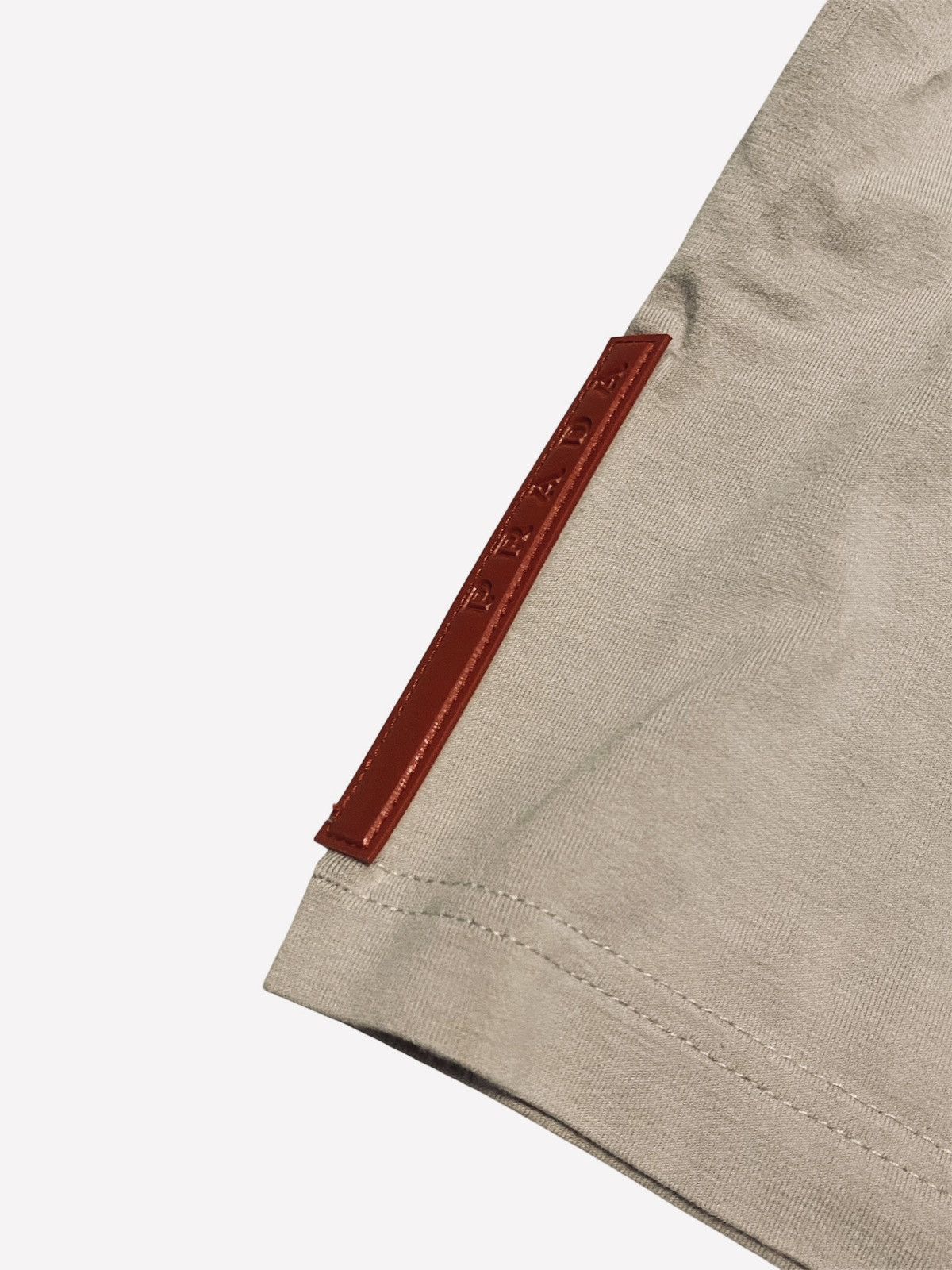 Prada Prada Beige Classic Red Tab T-shirt Size US S / EU 44-46 / 1 - 2 Thumbnail