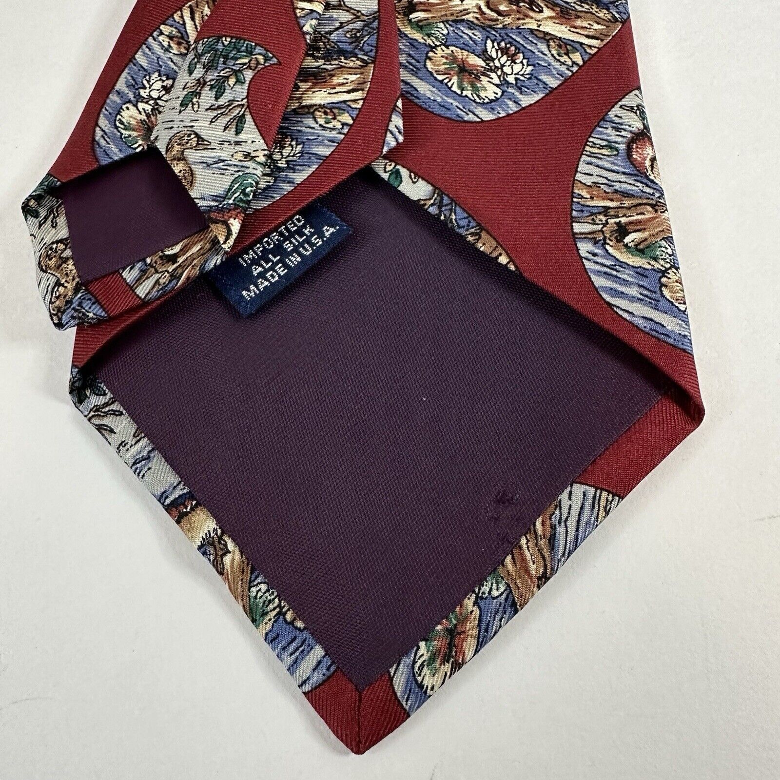 Other Ducks Unlimited Tie Silk USA Maroon Duck Preppy Classiccore Size ONE SIZE - 5 Thumbnail