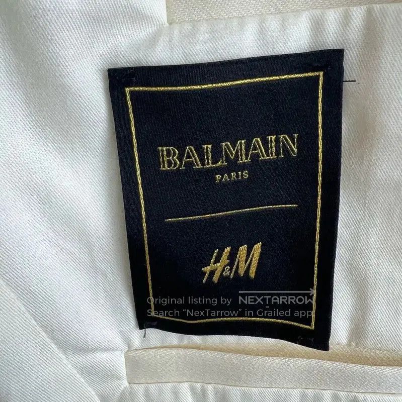 Balmain Balmain Men's White Cotton Jacket . Size US M / EU 48-50 / 2 - 4 Thumbnail
