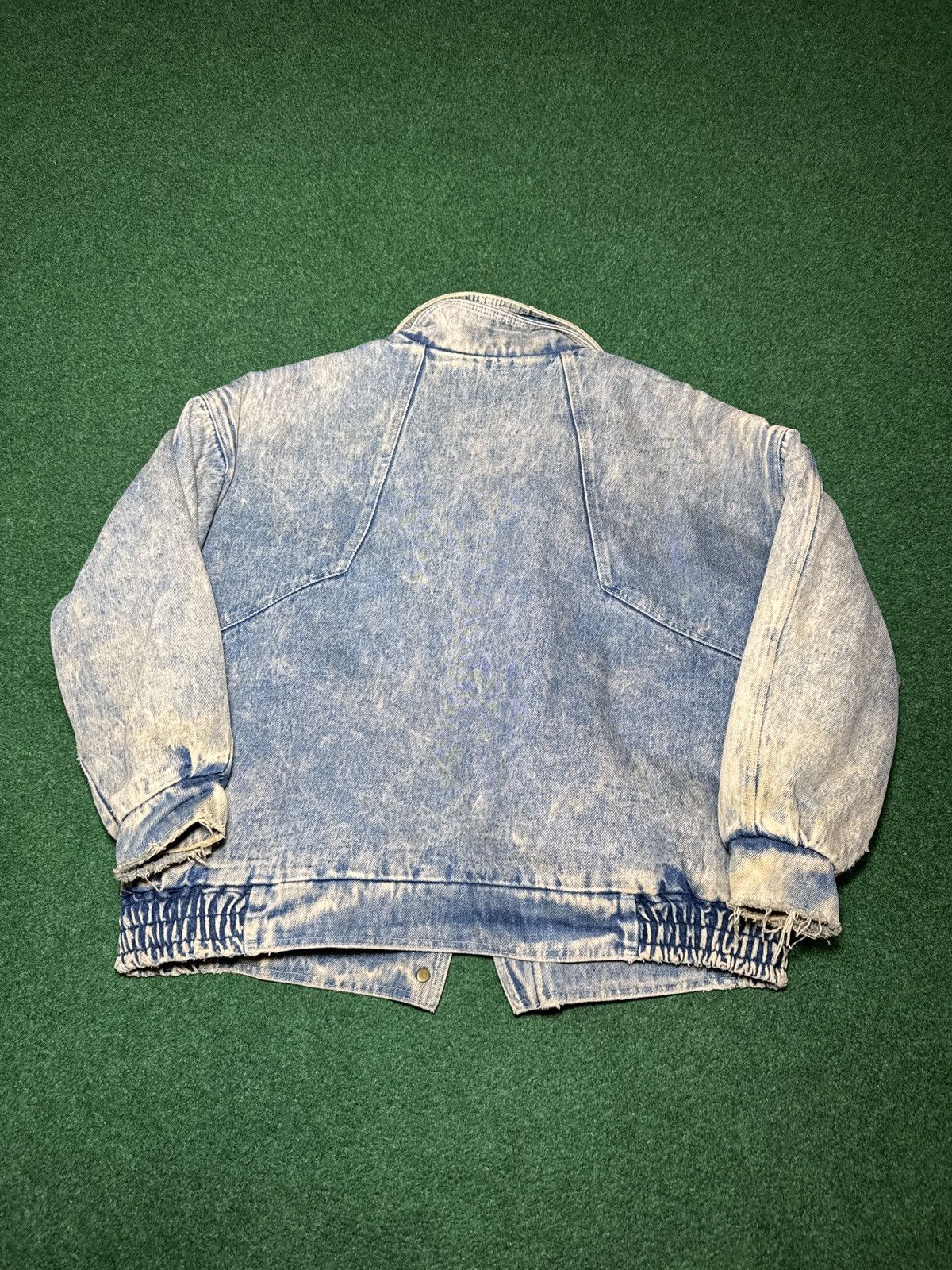 Jordache Vintage Jordache Acid Wash Distressed Lined L Denim Jacket Size L / US 10 / IT 46 - 5 Thumbnail