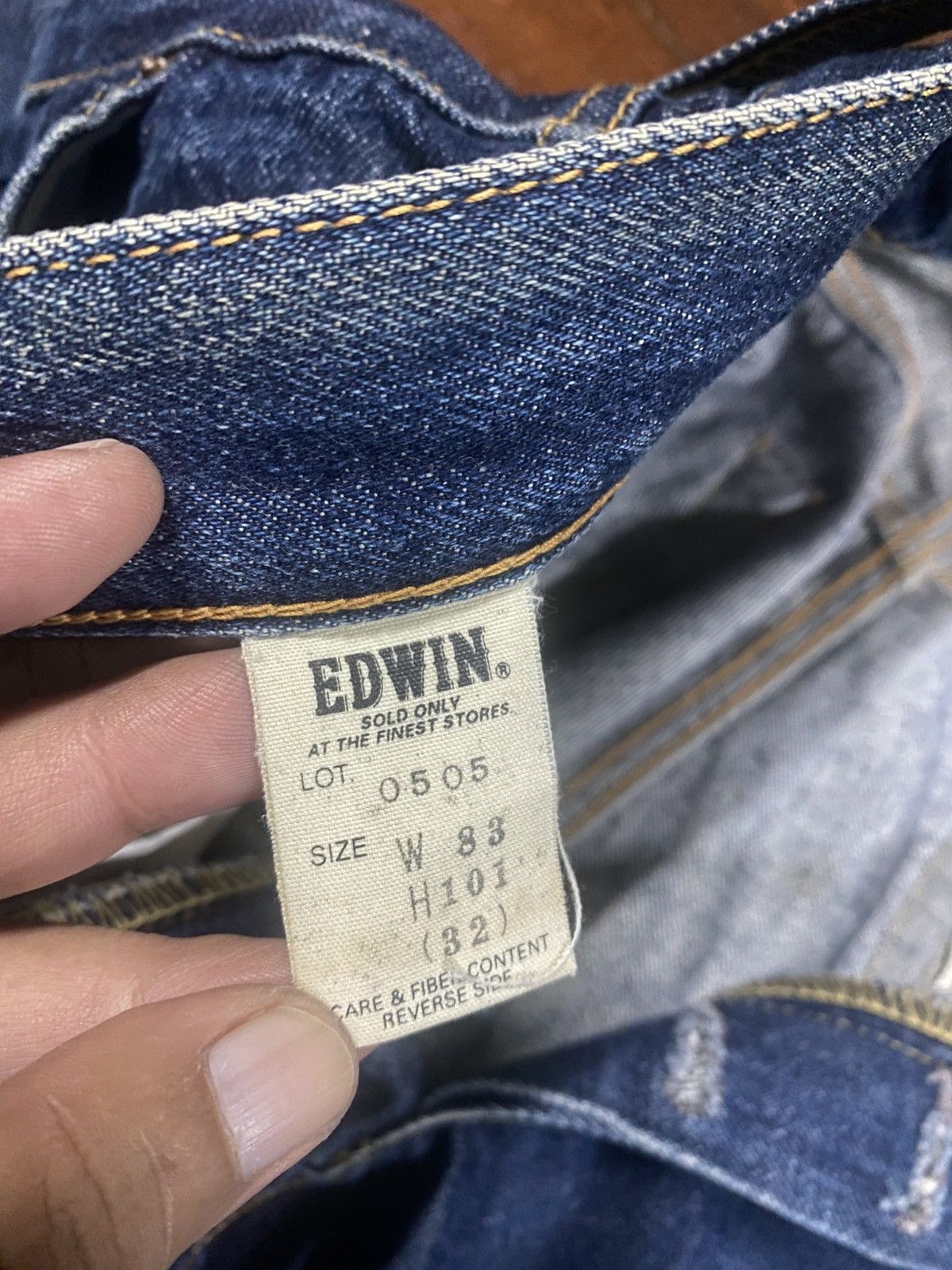 Edwin Vintage 90s Edwin 505 Selvedge Straight Jeans rusty mud wash Size US 35 - 20 Thumbnail