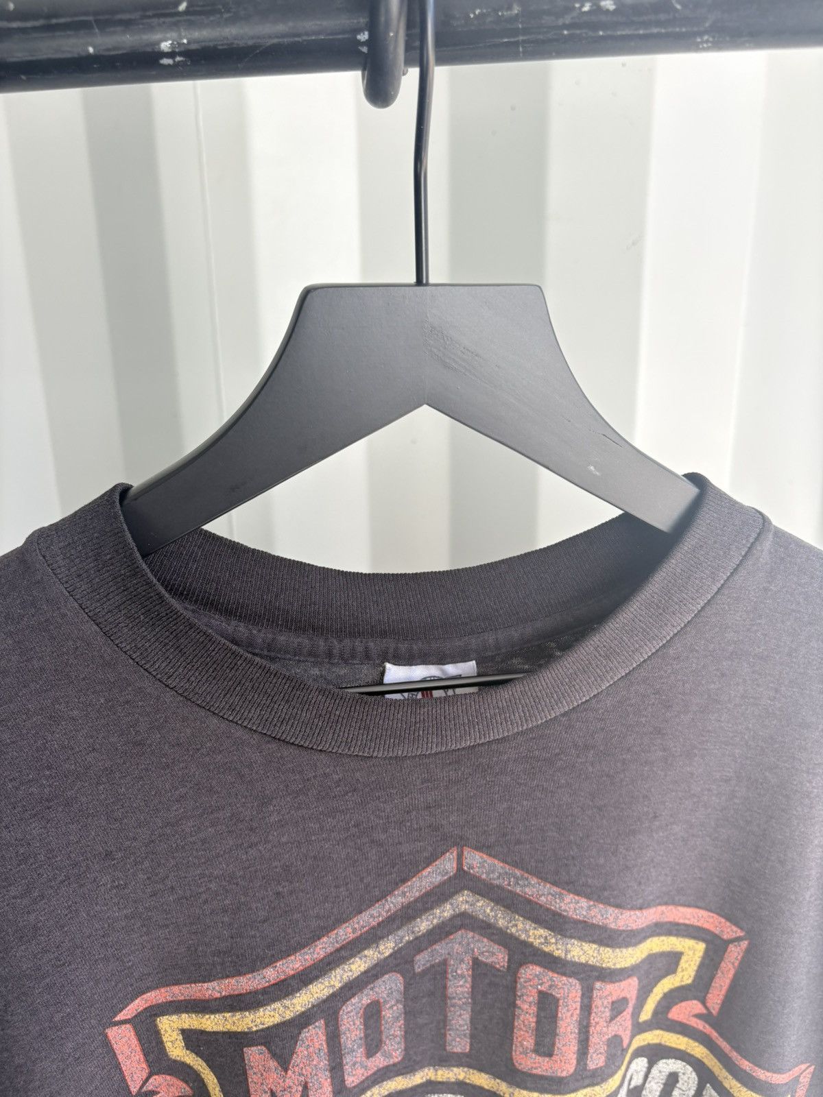 Harley Davidson Thrashed Logo Sun Faded Shirt Band Tee Erd grunge WCC Size US XL / EU 56 / 4 - 4 Thumbnail