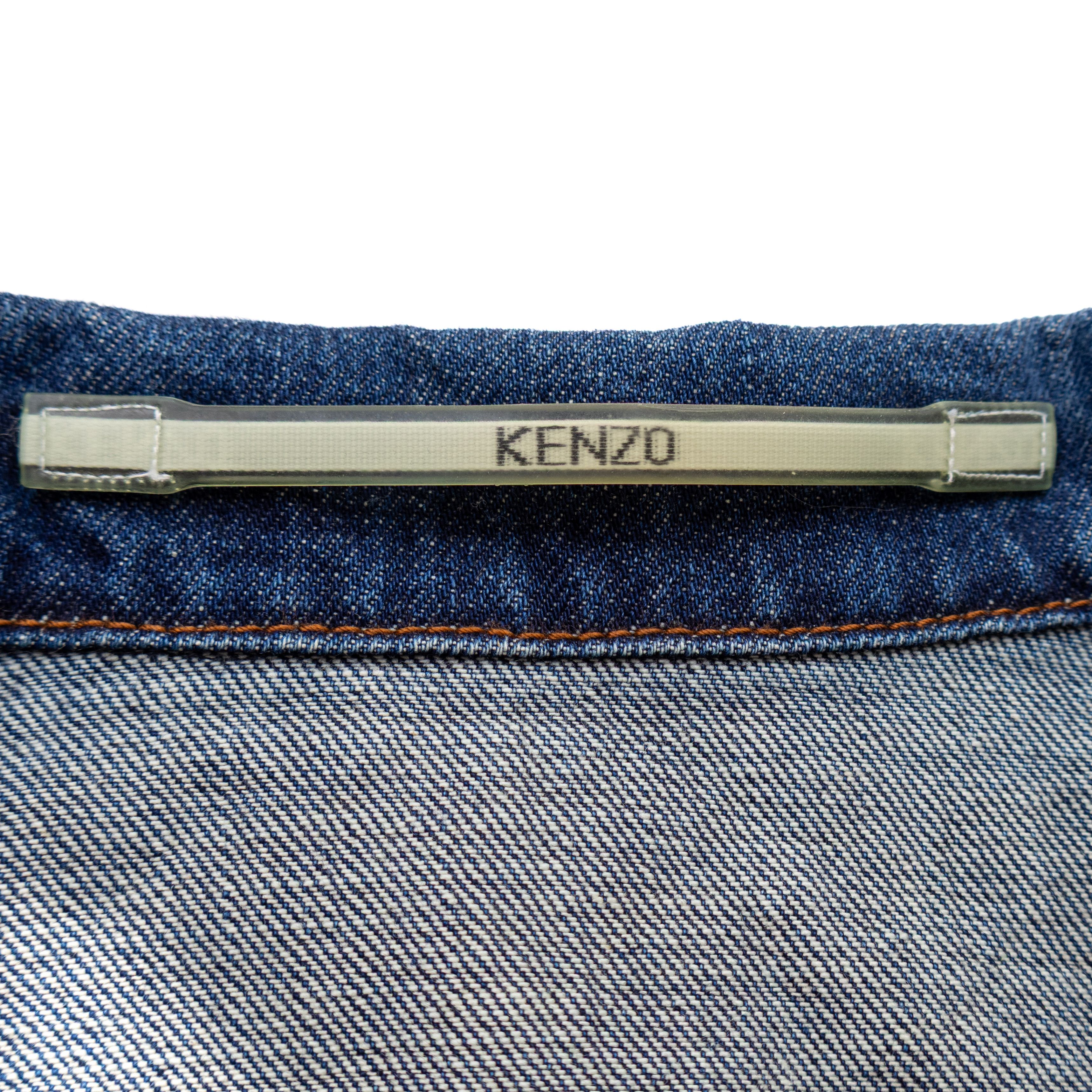 Kenzo Kenzo Paris Men’s Patchwork Tonal Denim Jacket Size M Size US M / EU 48-50 / 2 - 6 Thumbnail