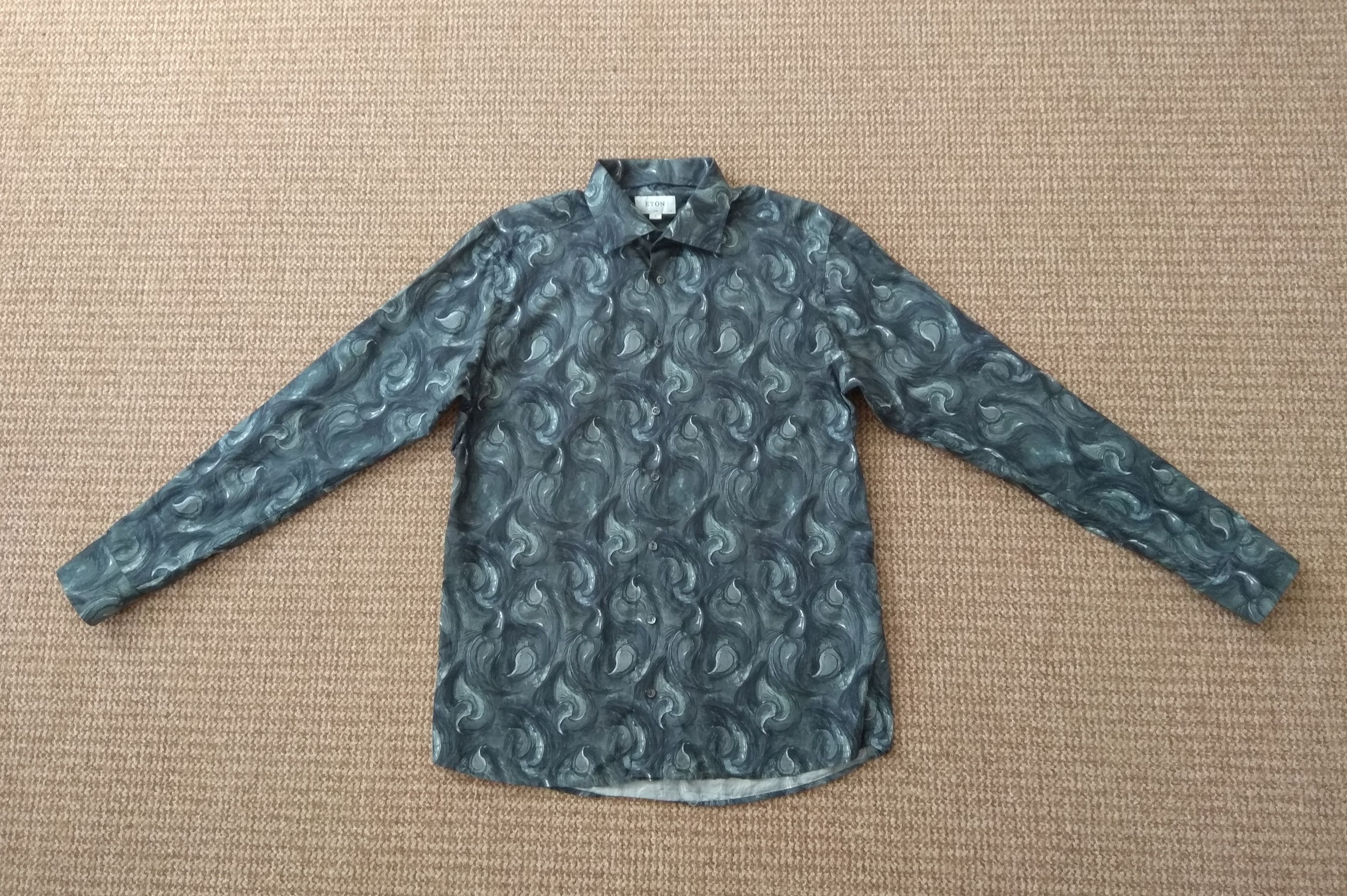 Eton Eton Impressionist Paisley Print Lightweight Flannel Shirt Size US XL / EU 56 / 4 - 1 Thumbnail