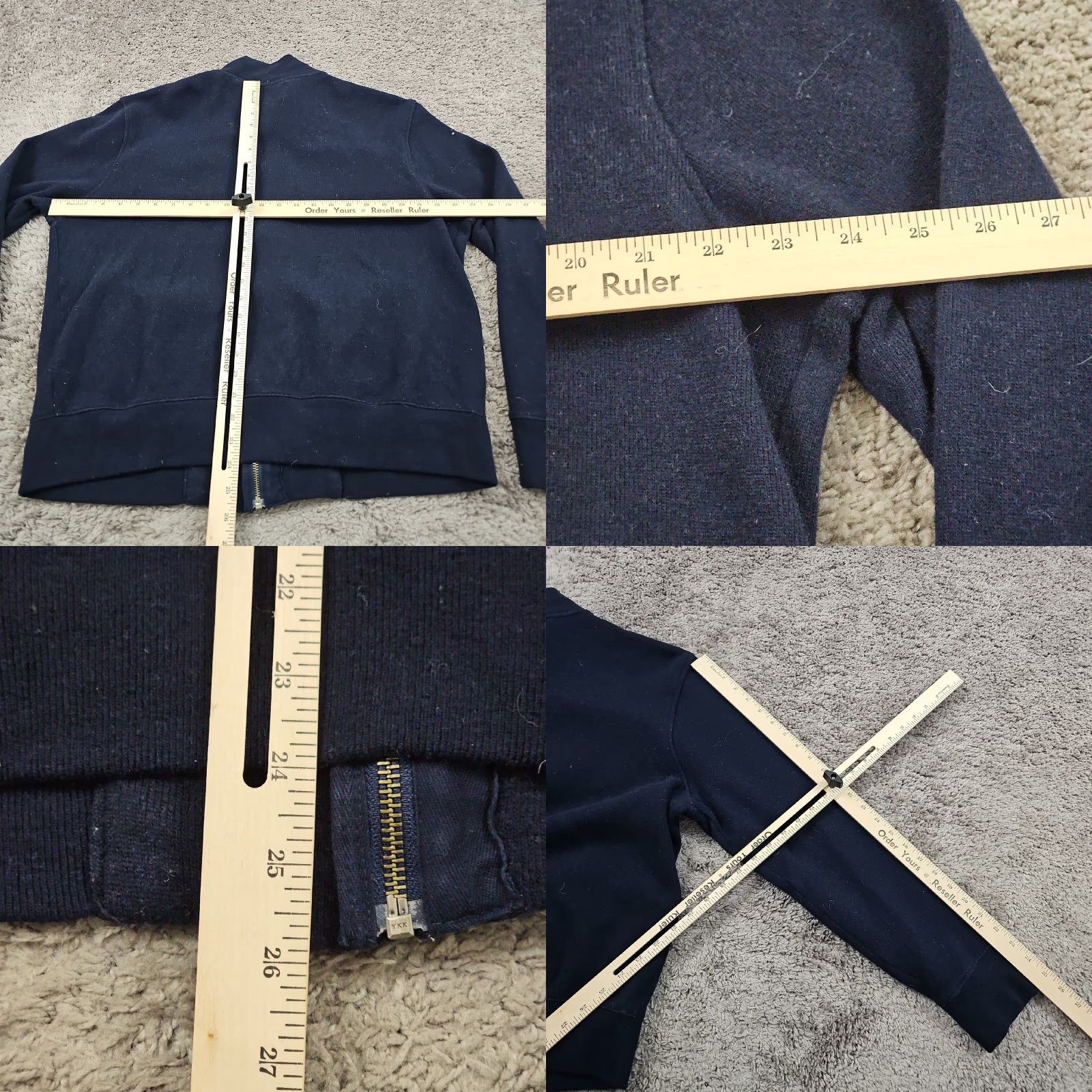 Banana Republic Banana Republic Jacket Mens L Navy Blue Wool Military Style Full Zip Pockets Size US L / EU 52-54 / 3 - 9 Thumbnail