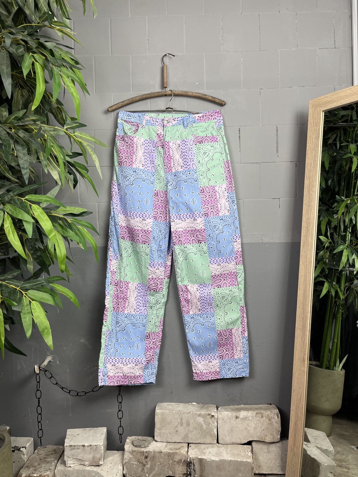 Designer BAGGY BANDANA PASTEL COLOURS WITH CHILL FIT PANTS - 3252 Size US 32 / EU 48 - 1 Thumbnail