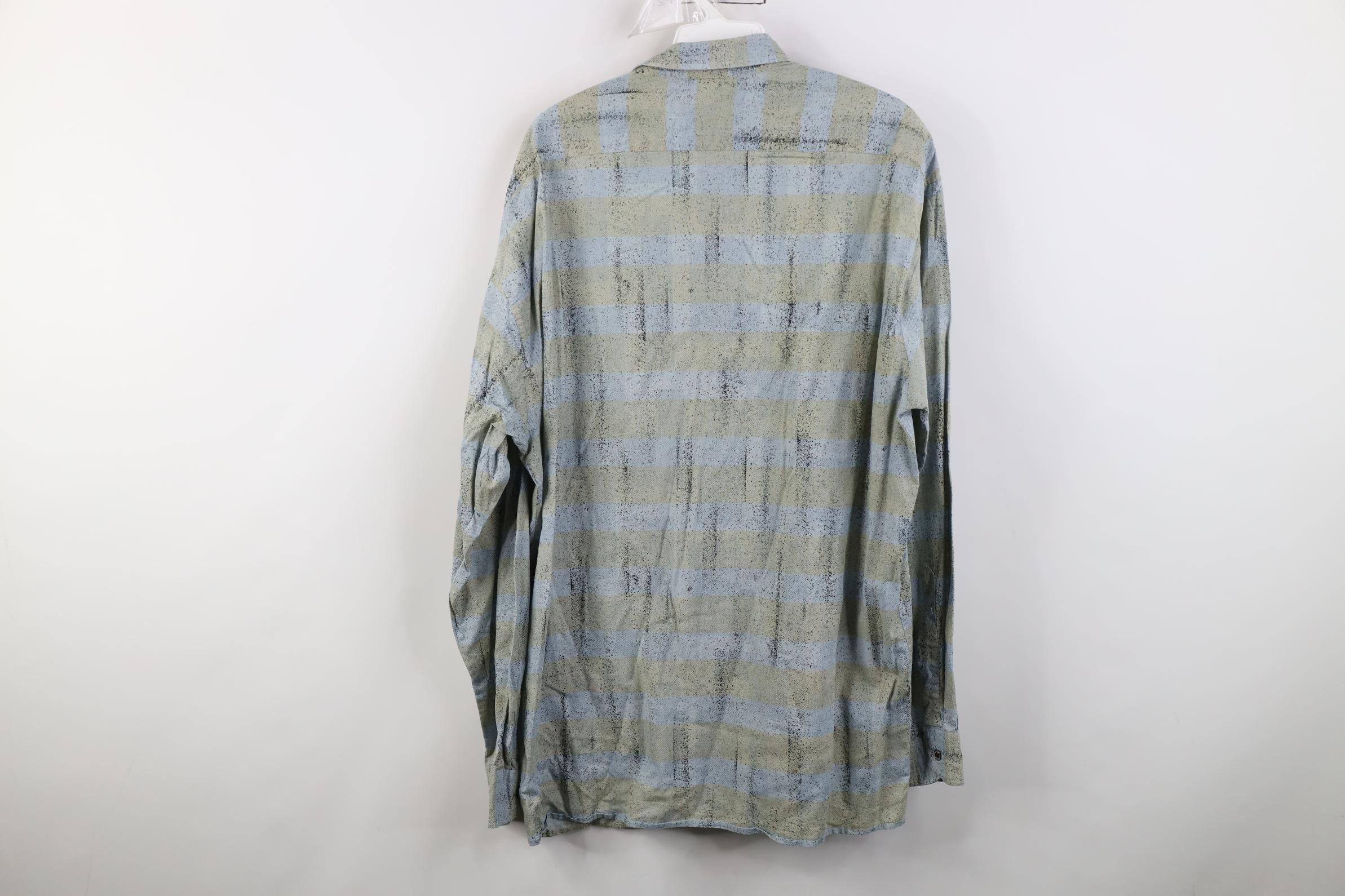 Vintage Vintage 90s Streetwear Fleck Striped Collared Button Shirt Size US L / EU 52-54 / 3 - 8 Thumbnail