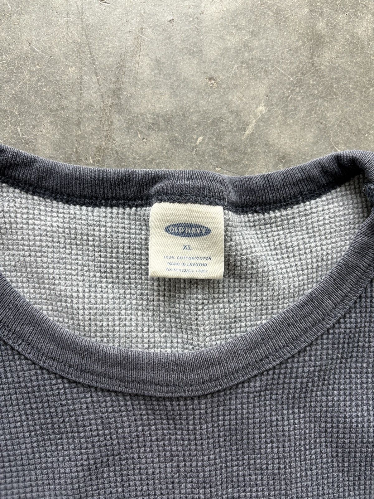 Old Navy Vintage Y2K Faded Blue Thermal Longsleeve Boxy Fit Size US XL / EU 56 / 4 - 2 Thumbnail
