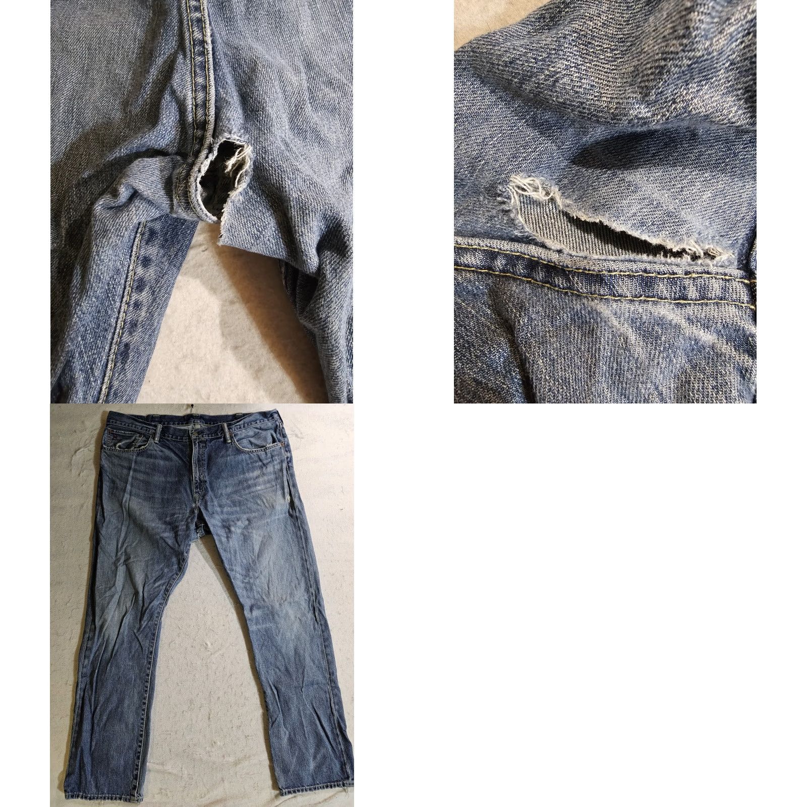 Polo Ralph Lauren VINTAGE Polo Ralph Lauren Jeans Dungarees RL Mens 40x32 Blue Cotton Denim 90s USA Mens Size US L / EU 52-54 / 3 - 9 Thumbnail