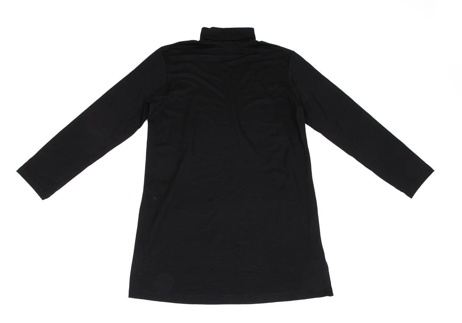 Yohji Yamamoto Wool Turtle Neck Cut Sewn Top with Zipper in Black Size US L / EU 52-54 / 3 - 10 Thumbnail