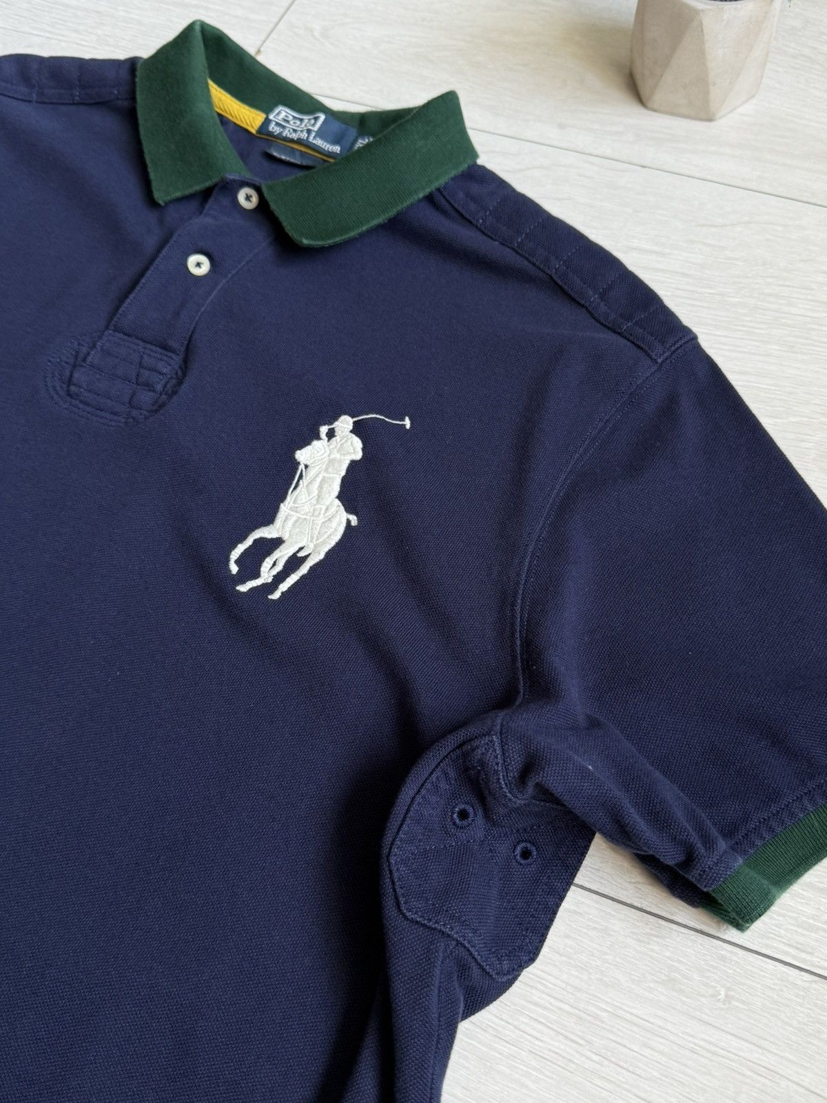 Polo Ralph Lauren Vintage Polo Ralph Lauren Big Pony Polis T-shirt Size US XXL / EU 58 / 5 - 7 Thumbnail