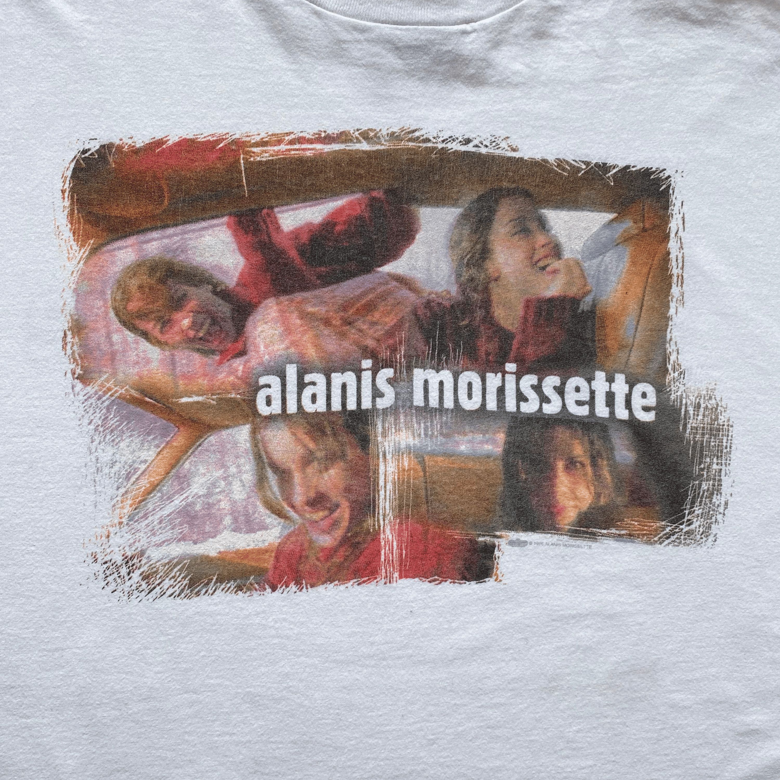 Band Tees × Tultex × Vintage Vintage 1996 Alanis Morissette T-Shirt Size US XL / EU 56 / 4 - 2 Thumbnail