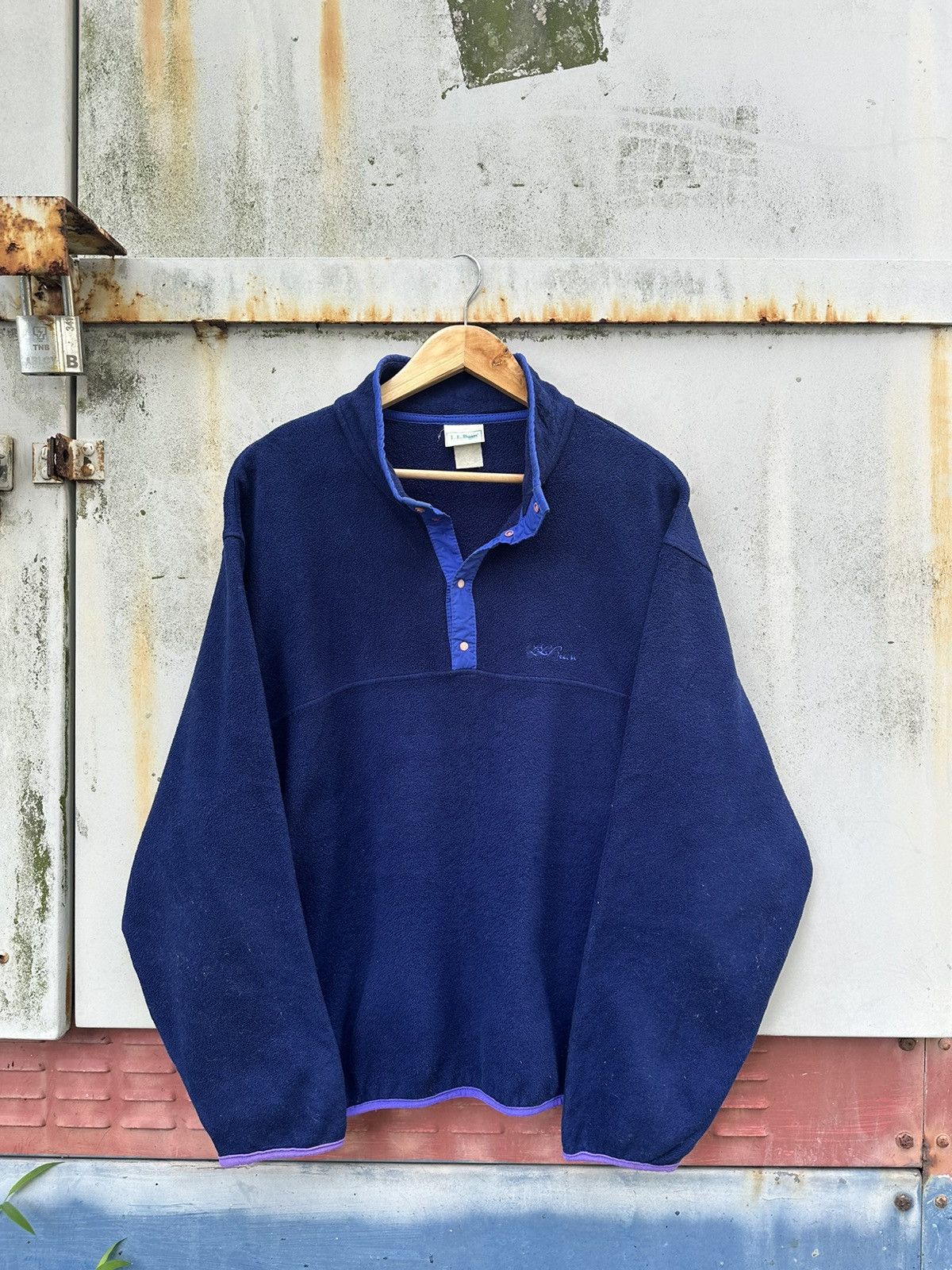 L.L. Bean 👹Vintage LL.Bean Pullover Fleece Jacket Size US M / EU 48-50 / 2 - 2 Thumbnail