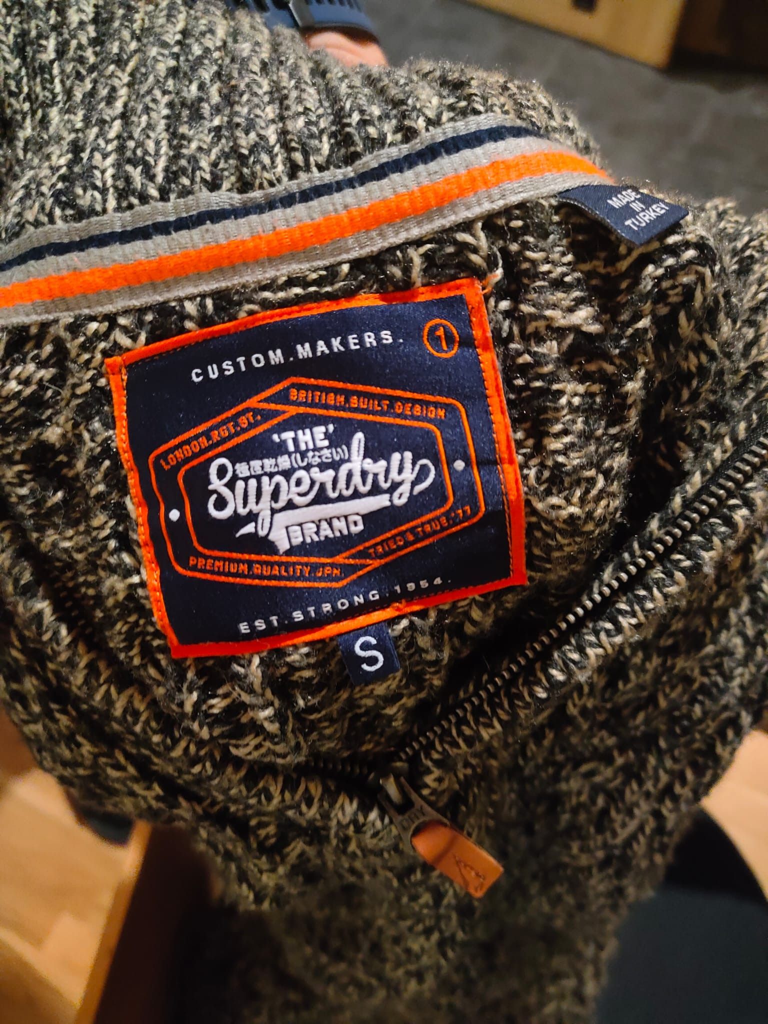 Japanese Brand × Superdry × Vintage Grey/Black and White Cable Knit Sweater /Superdry Size US S / EU 44-46 / 1 - 4 Thumbnail
