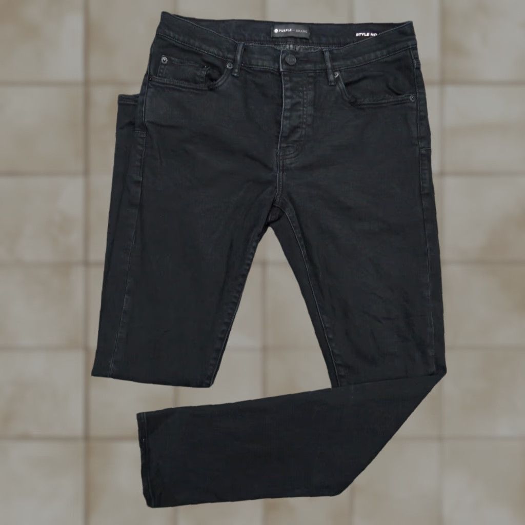 VINTAGE Purple Brand Men's Jeans Slim Fit 31x31 Black Denim 5