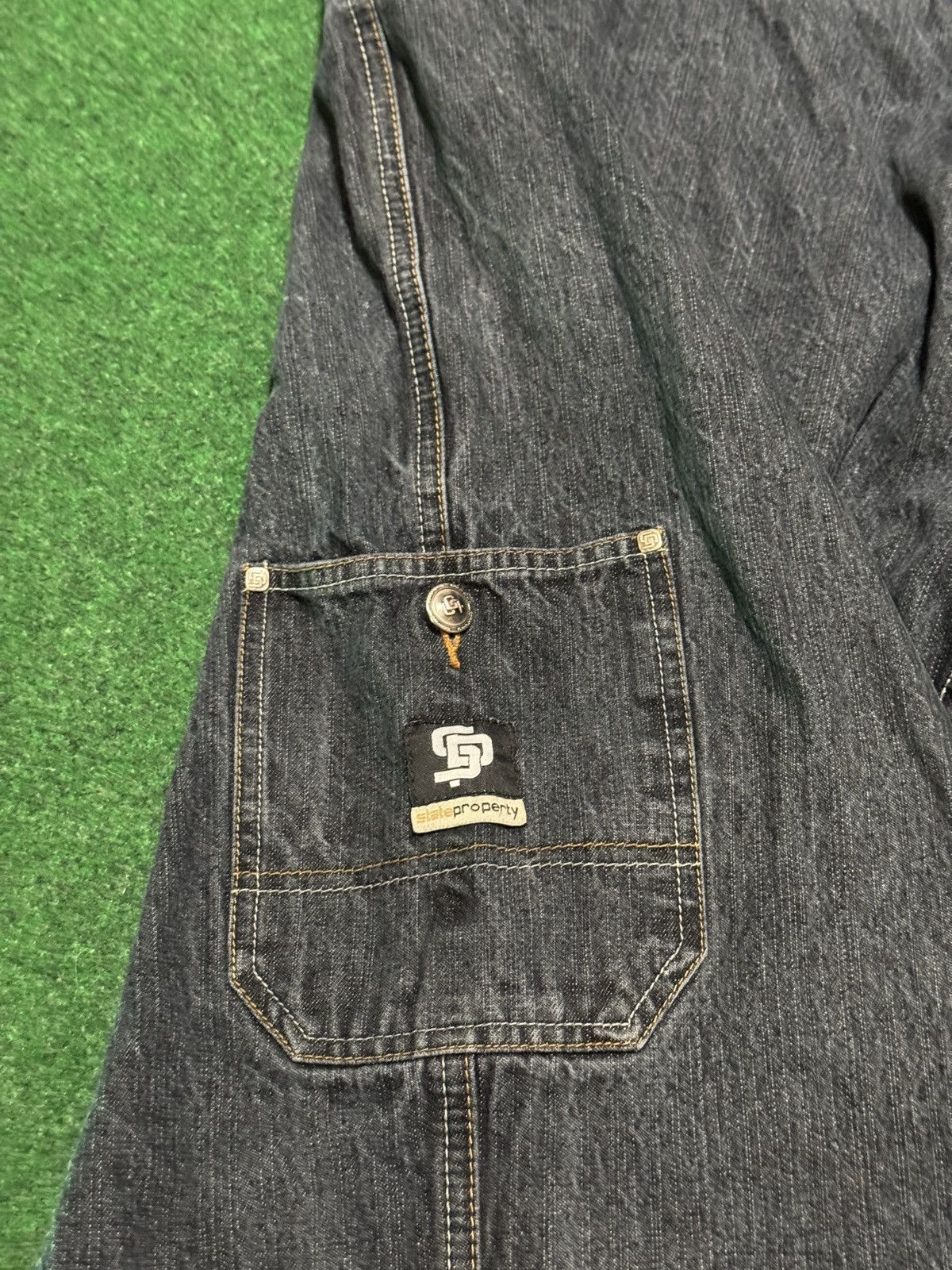 Vintage State Property Baggy Jorts 38 Cargo 15” Hip Hop Denim Shorts Size US 38 / EU 54 - 5 Thumbnail