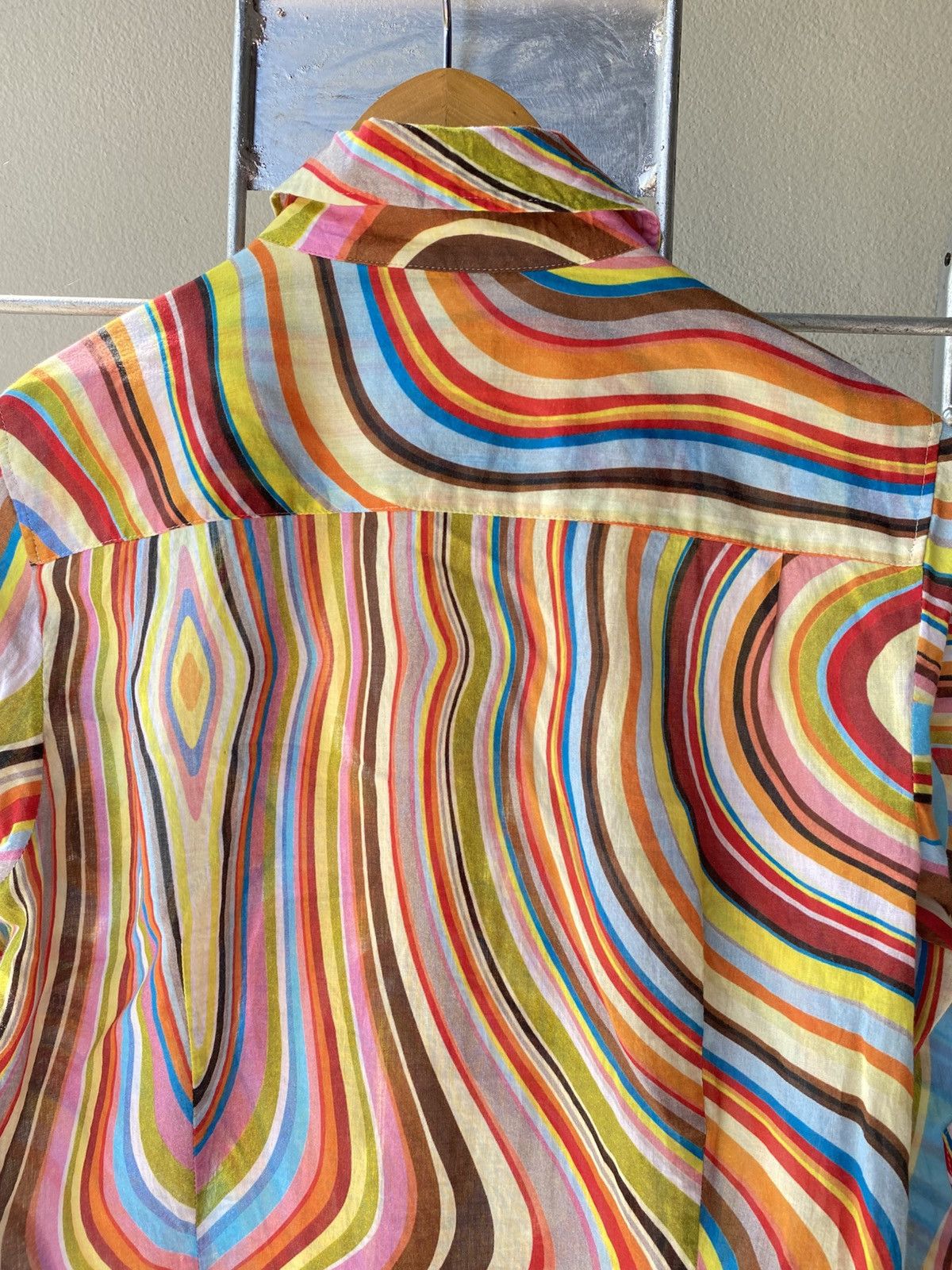 Paul Smith Paul Smith BLACK Multicolor Psychedelic Wave Shirt Size S / US 4 / IT 40 - 4 Thumbnail