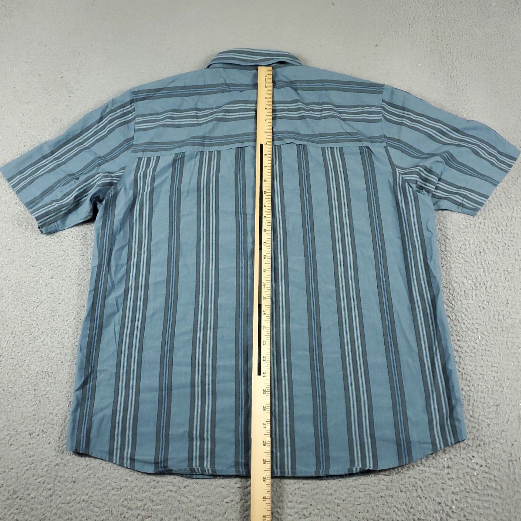 Vintage Woolrich Button-Up Shirt Mens Large Blue Striped Casual Short Sleeve Size US L / EU 52-54 / 3 - 3 Thumbnail