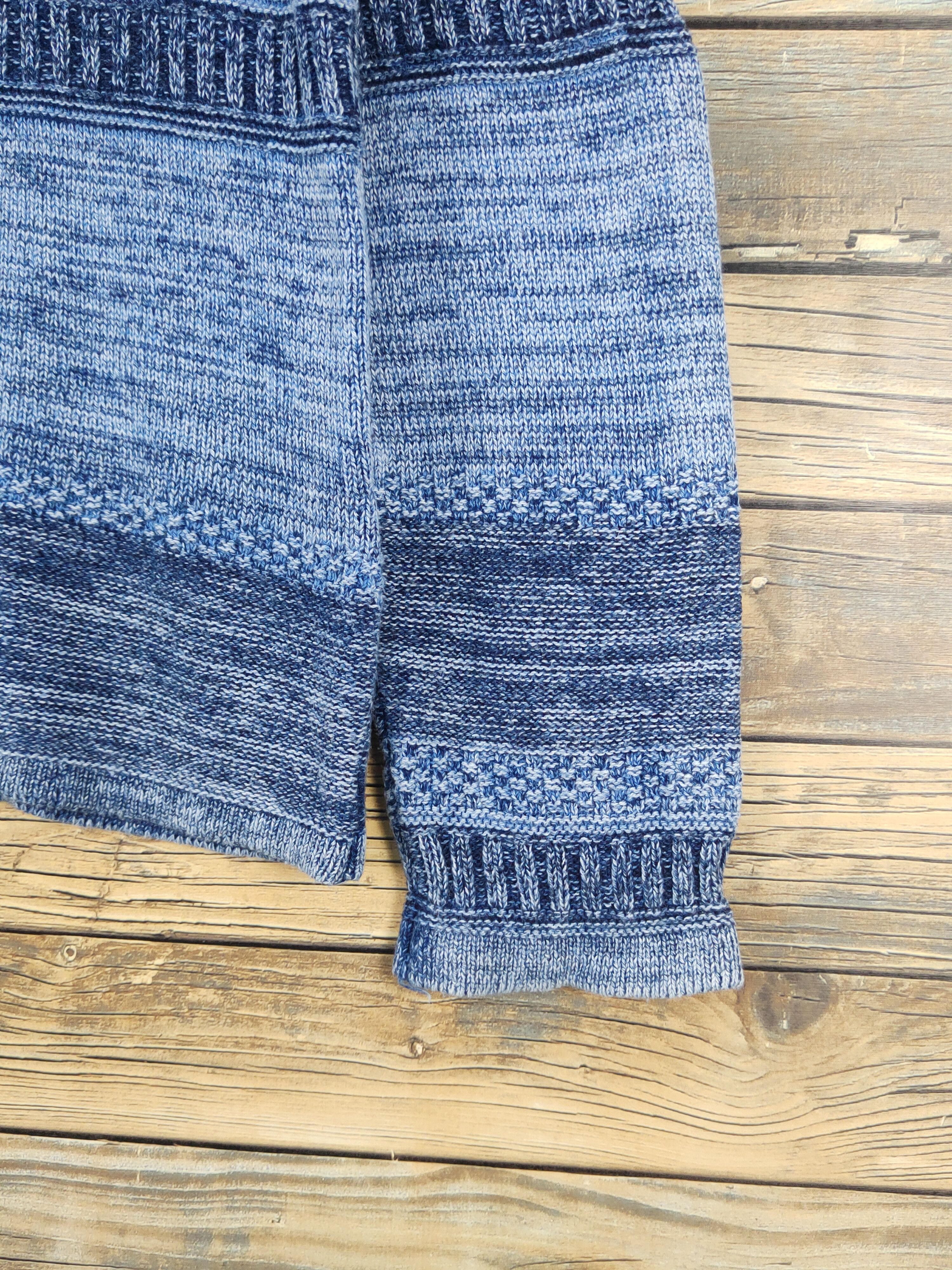 Aran Isles Knitwear × Japanese Brand × MOUSSY Azul by Moussy Blue Knitwear japan #W12 Size US M / EU 48-50 / 2 - 6 Thumbnail